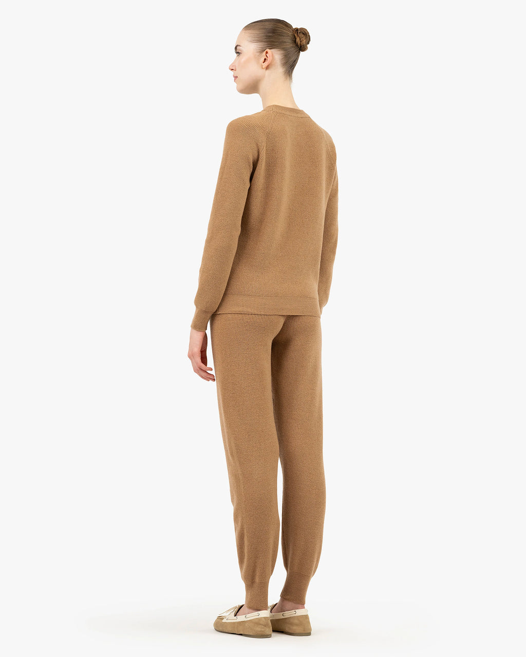Women's Garisenda Joggers - Camel Merino / Cashmere