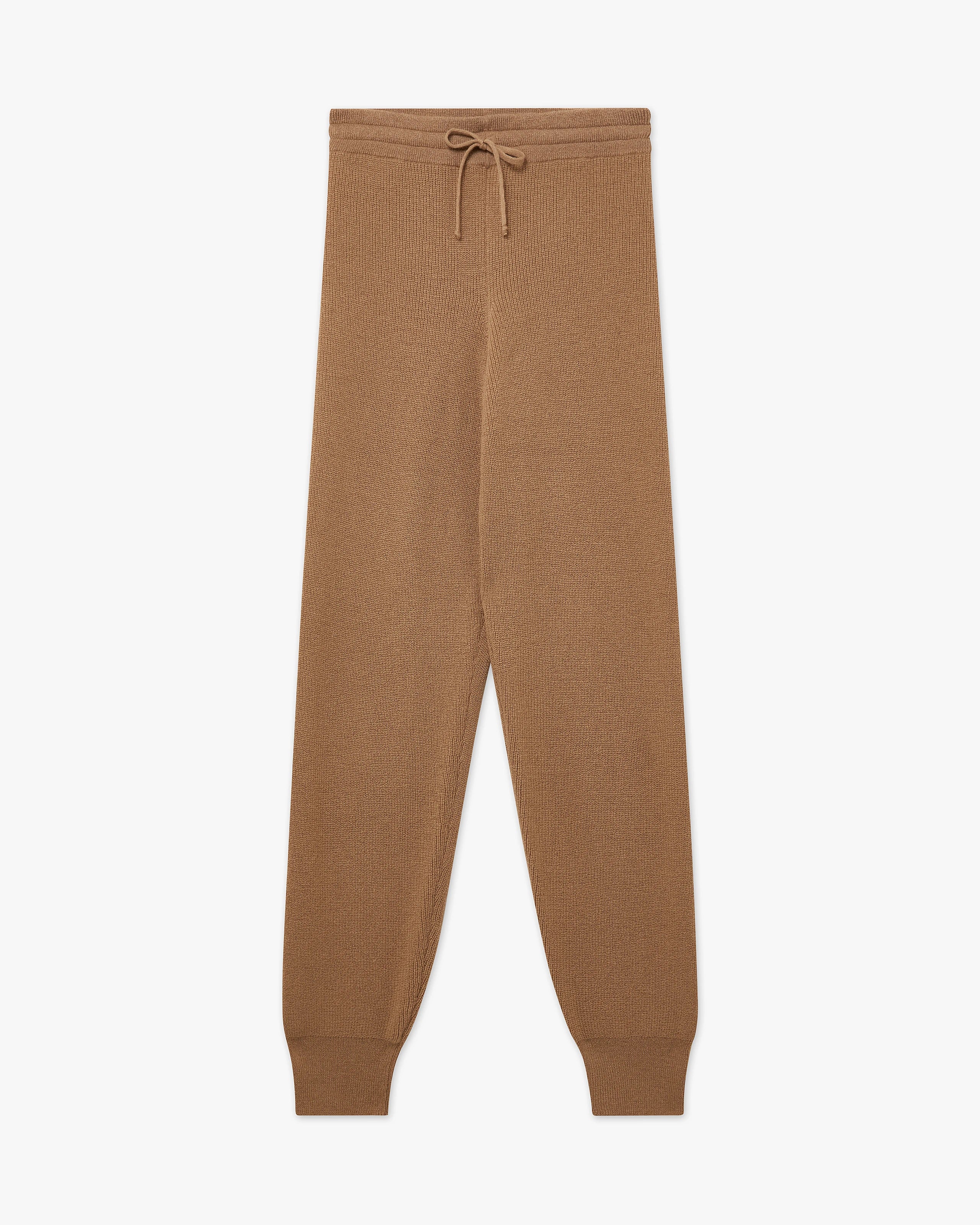 Women's Garisenda Joggers - Camel Merino / Cashmere