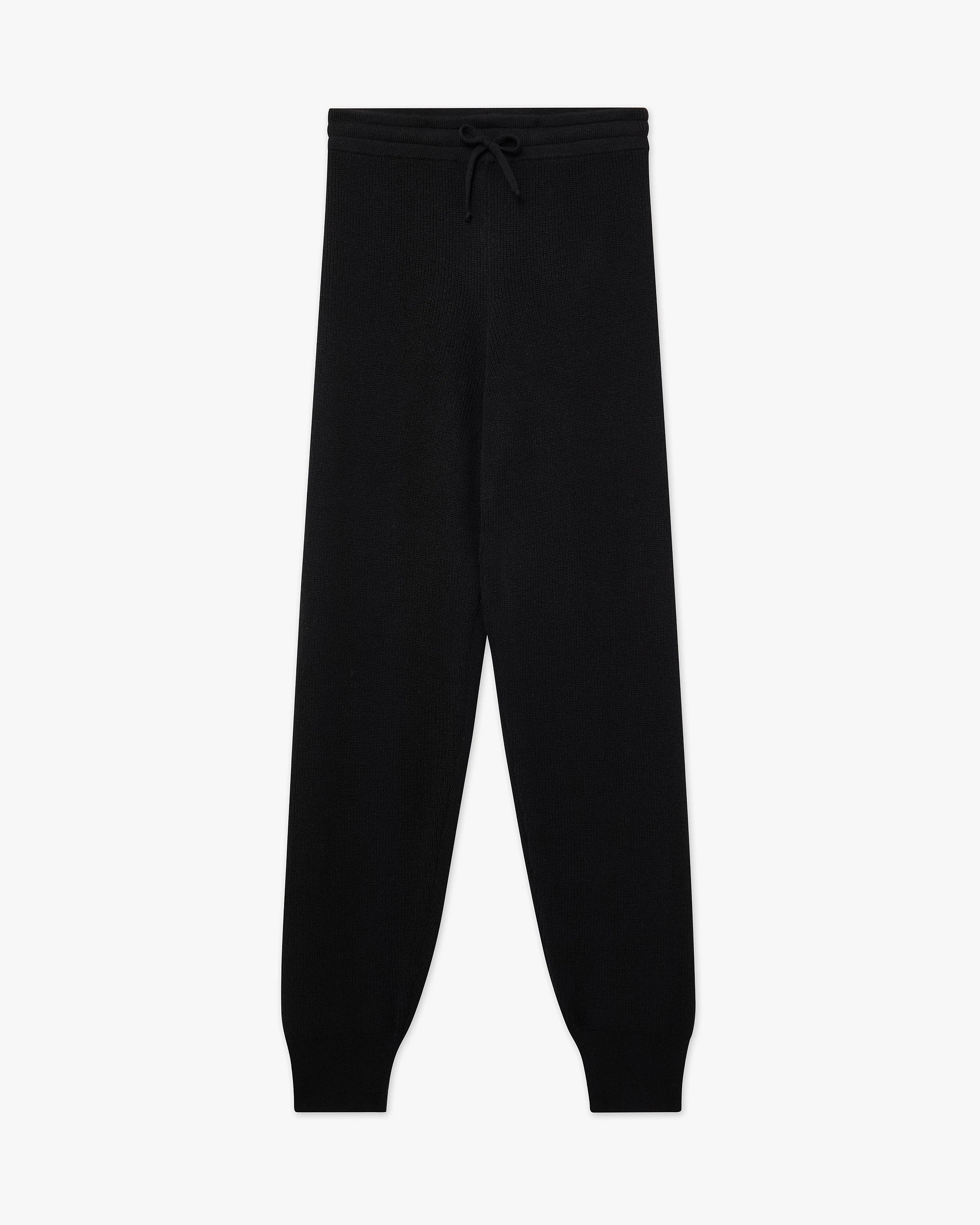 Women's Garisenda Joggers - Black Merino / Cashmere