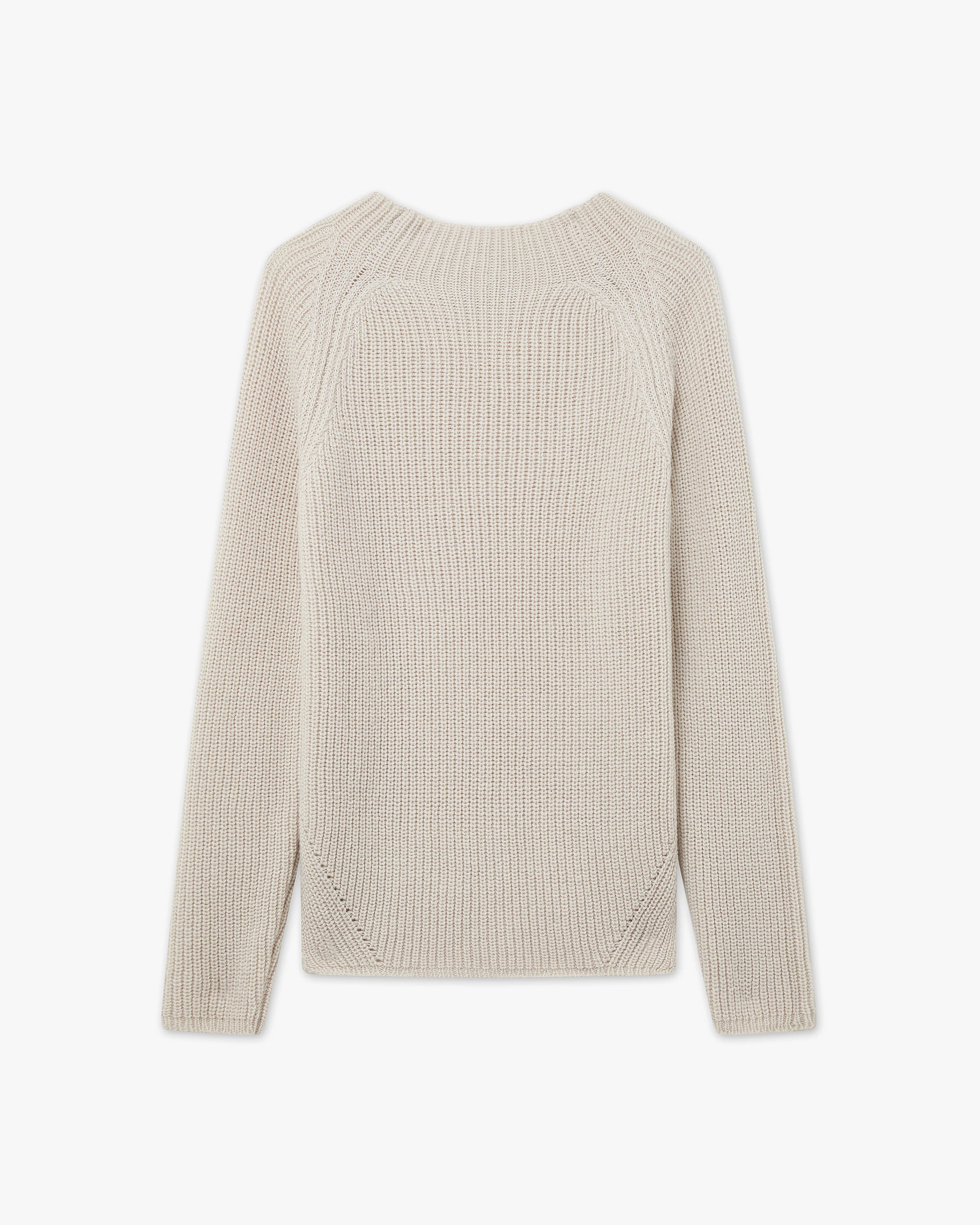 Garisenda Mock Neck Sweater - White Merino / Cashmere