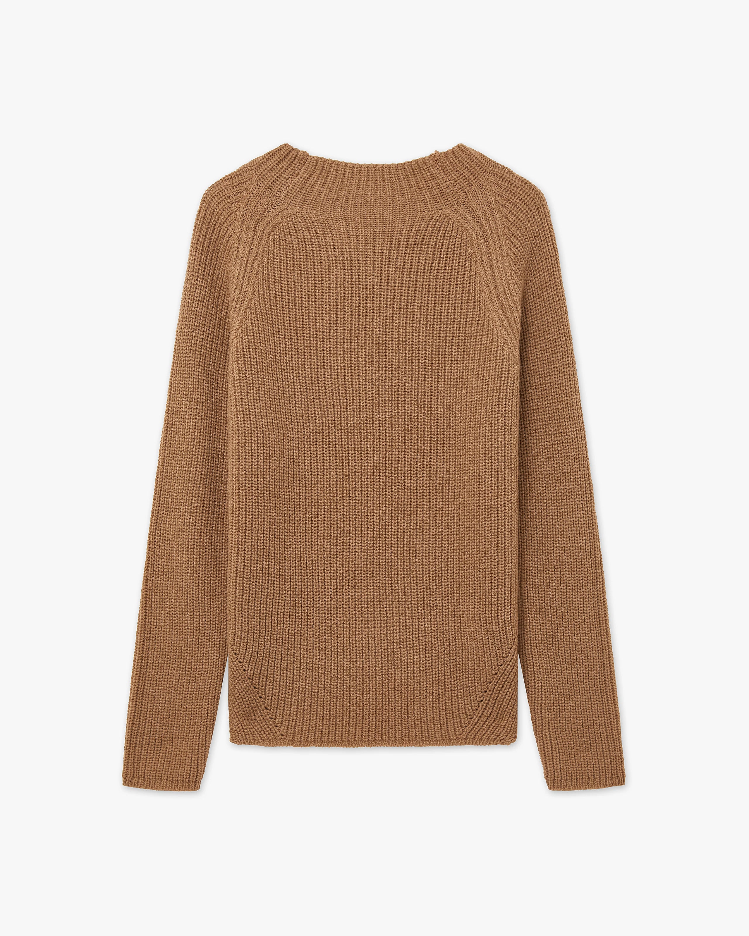 Garisenda Mock Neck Sweater - Camel Merino / Cashmere