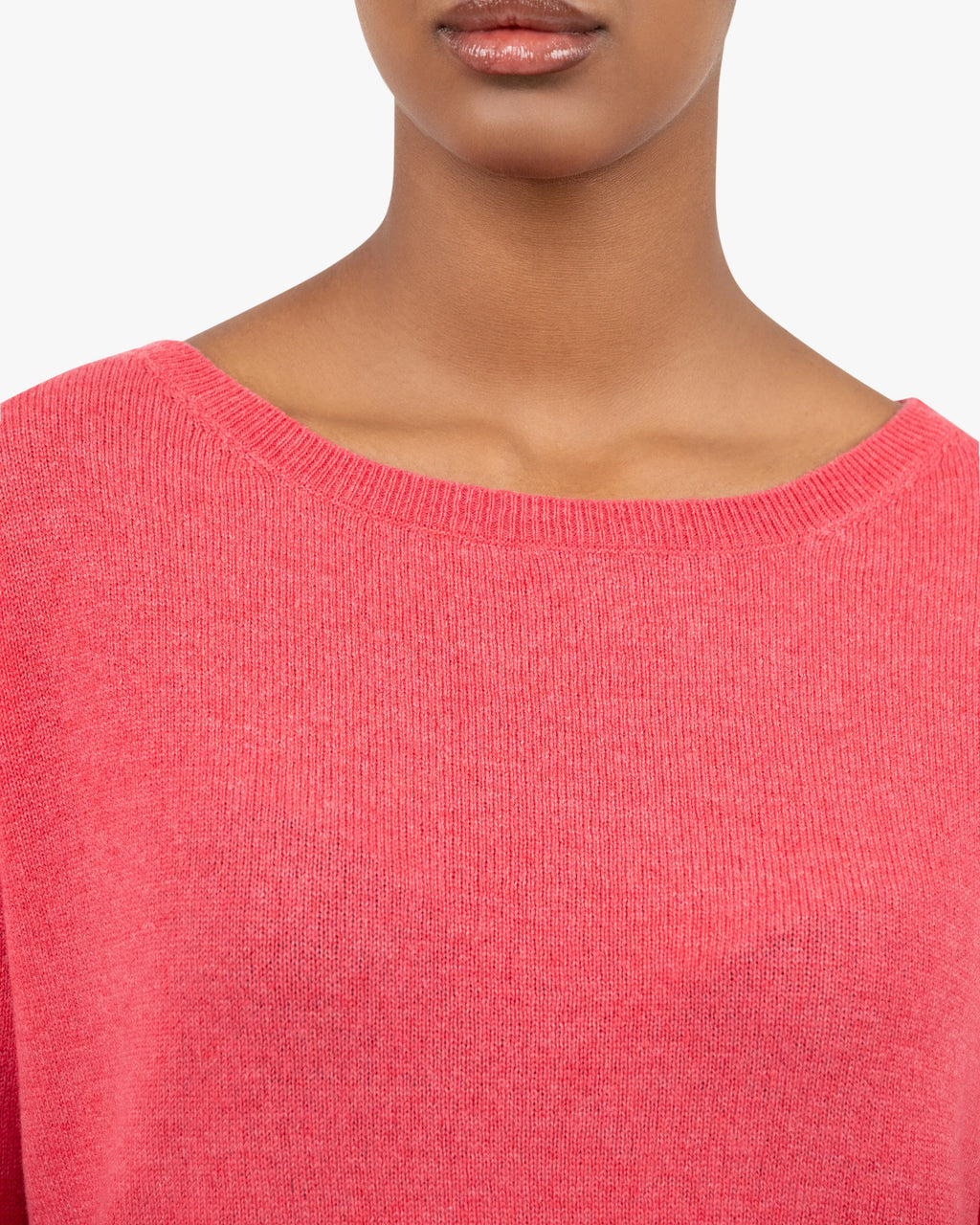 Lightness Boat Neck Sweater - Red Cashmere