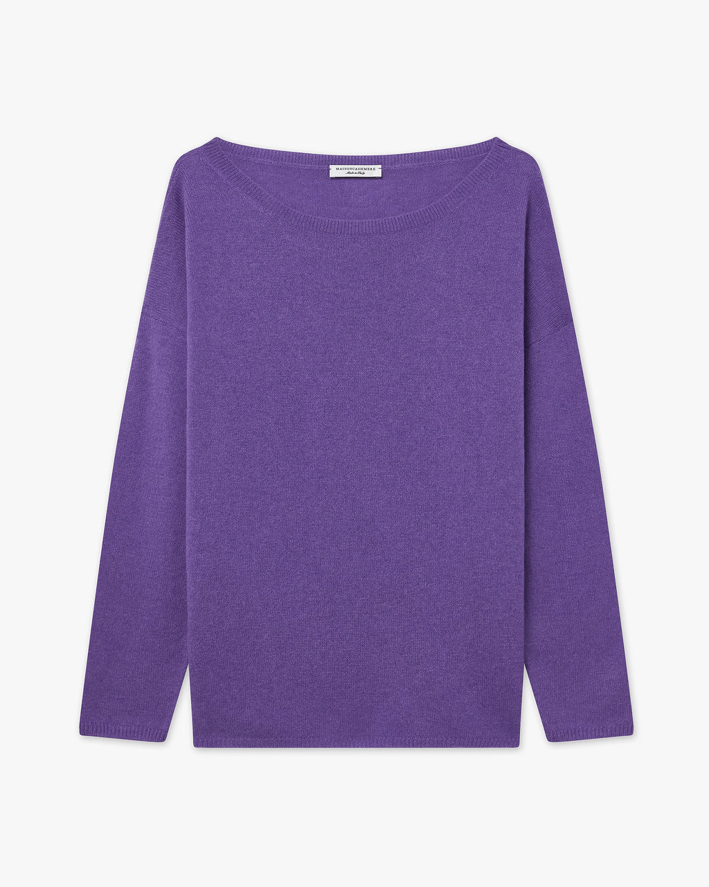 Lightness Boat Neck Sweater - Purple Cashmere