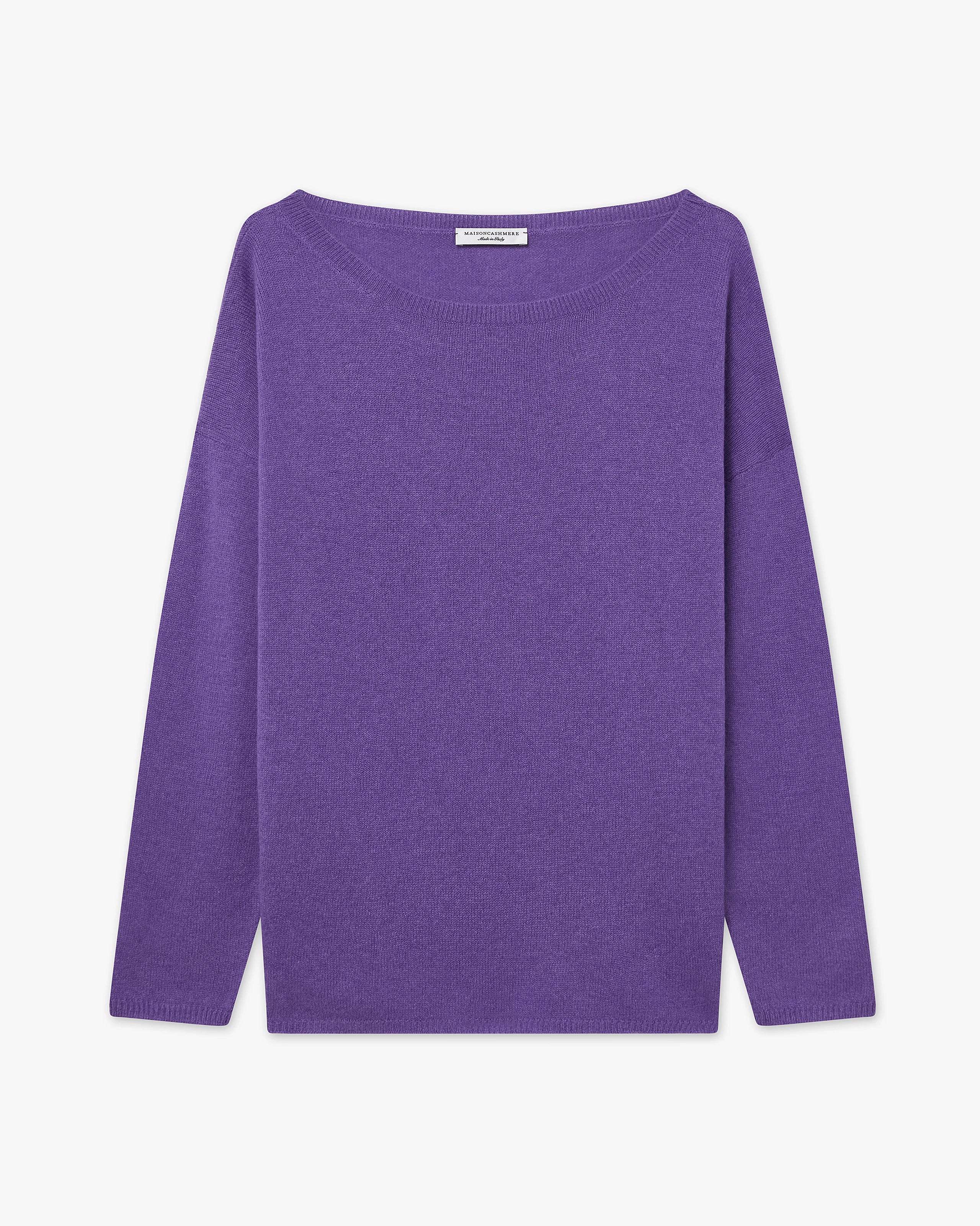Lightness Boat Neck Sweater - Purple Cashmere