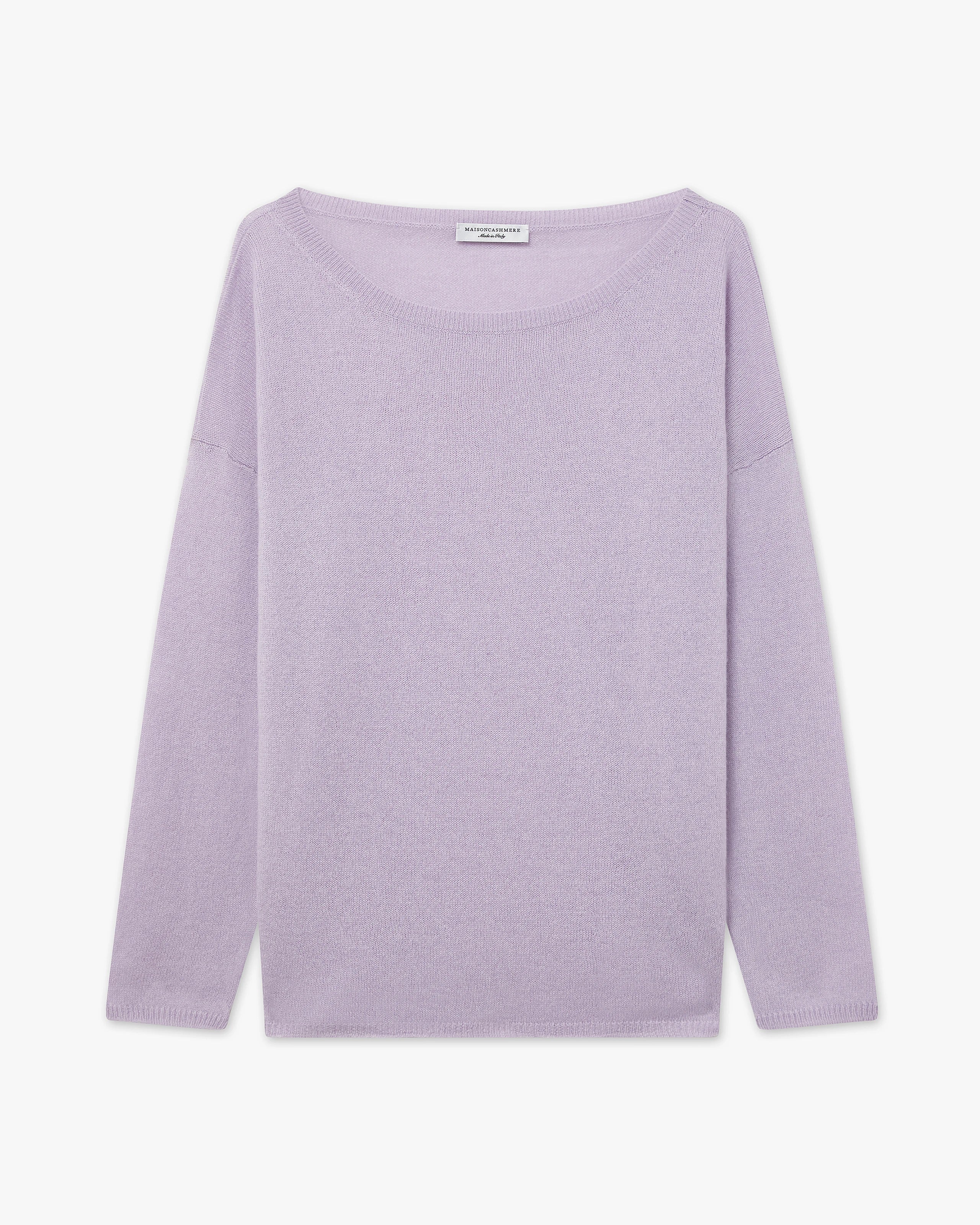 Lightness Boat Neck Sweater - Lilac Cashmere