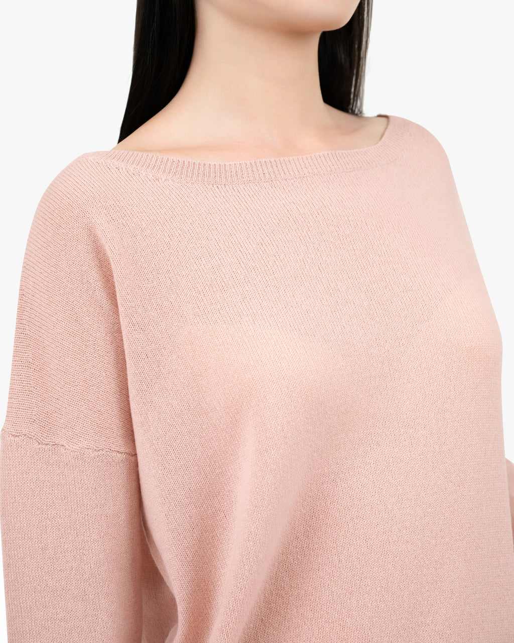 Lightness Boat Neck Sweater - Rose Cashmere