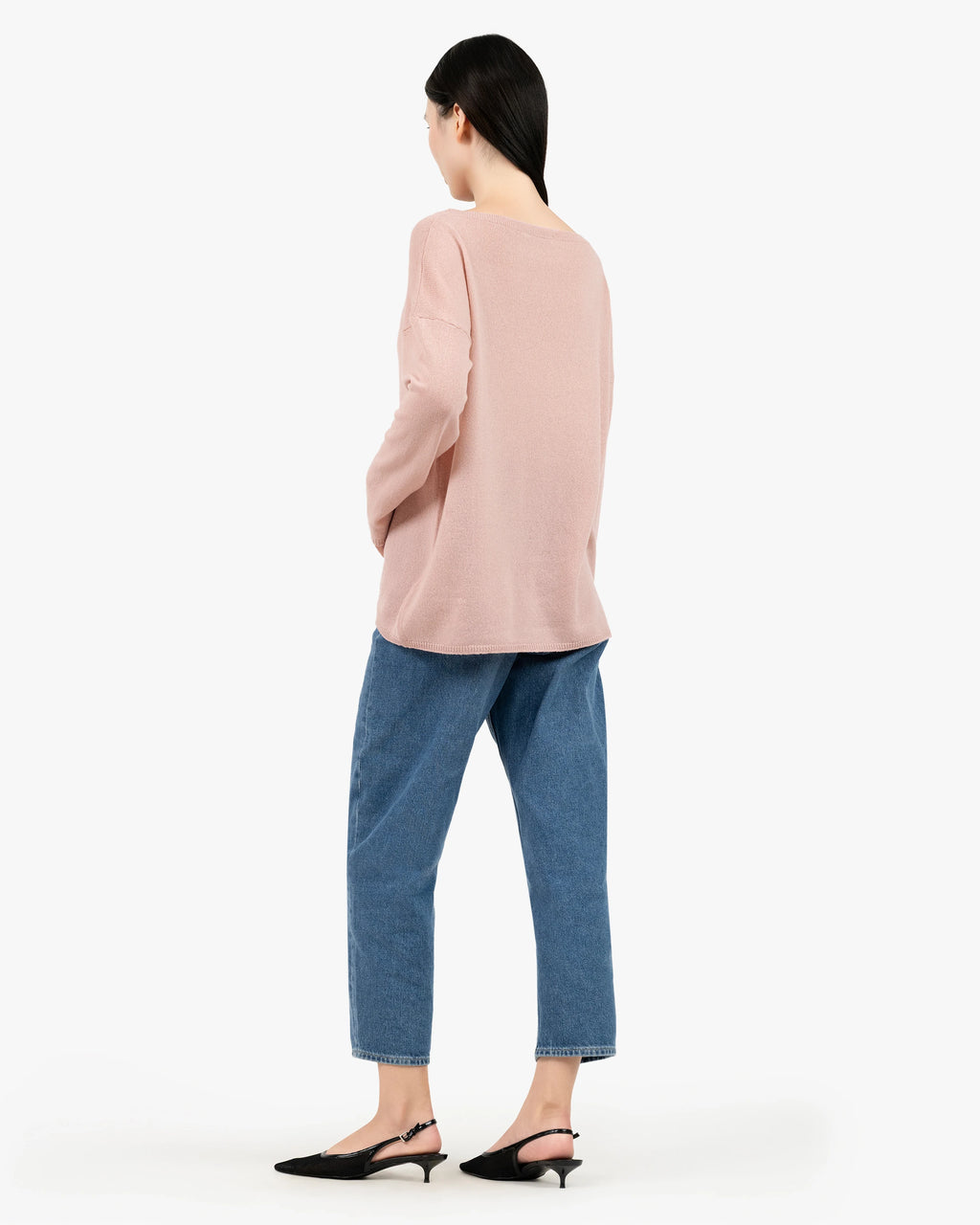 Lightness Boat Neck Sweater - Rose Cashmere