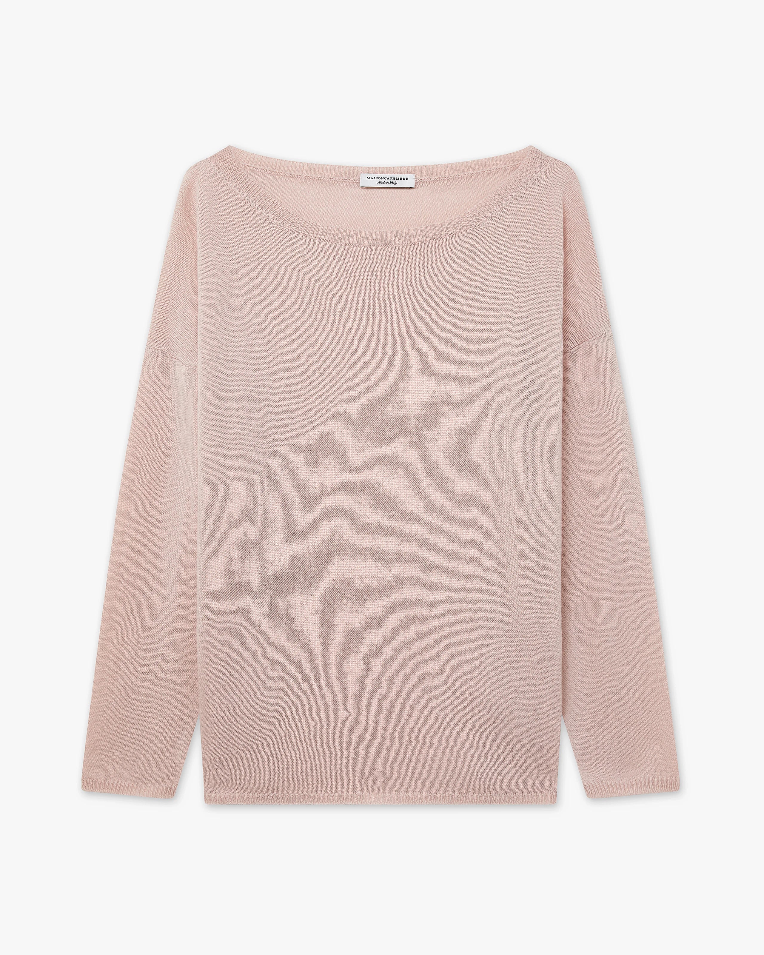 Lightness Boat Neck Sweater - Rose Cashmere