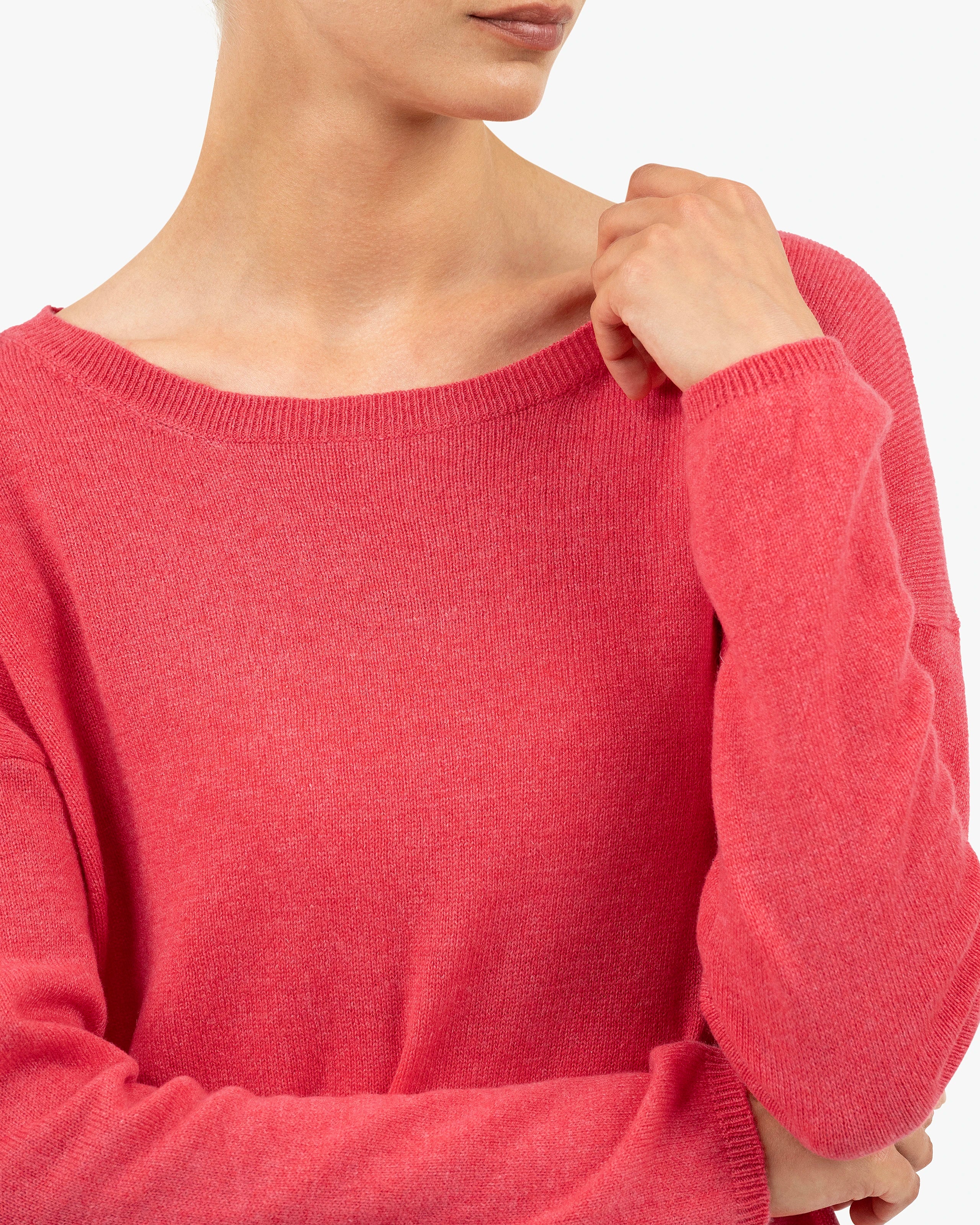 Lightness Crew Neck Sweater - Red Cashmere