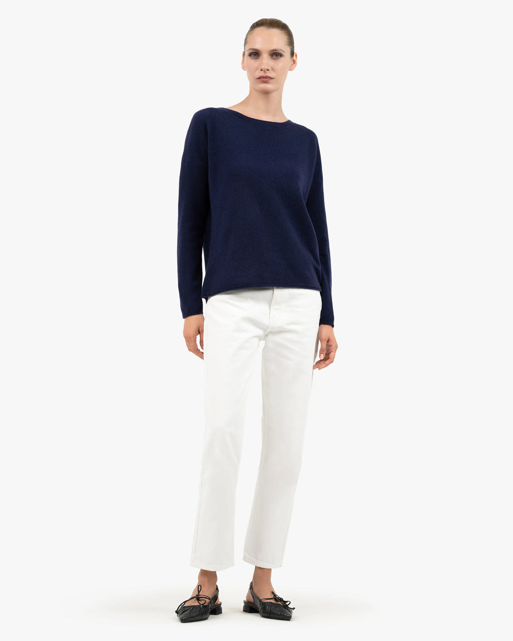 Lightness Crew Neck Sweater - Blue Cashmere