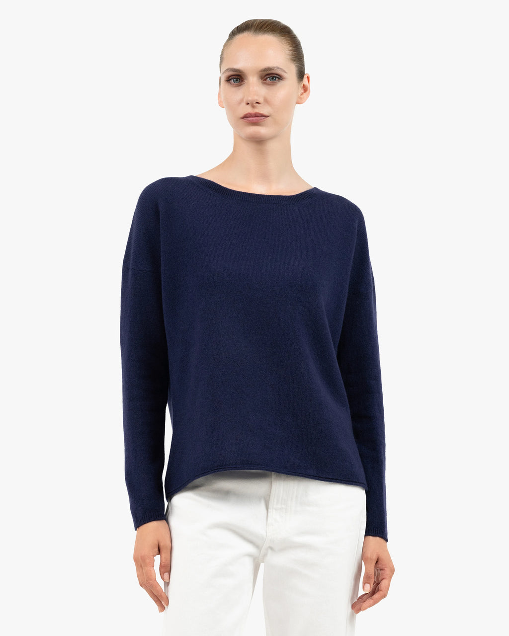 Lightness Crew Neck Sweater - Blue Cashmere