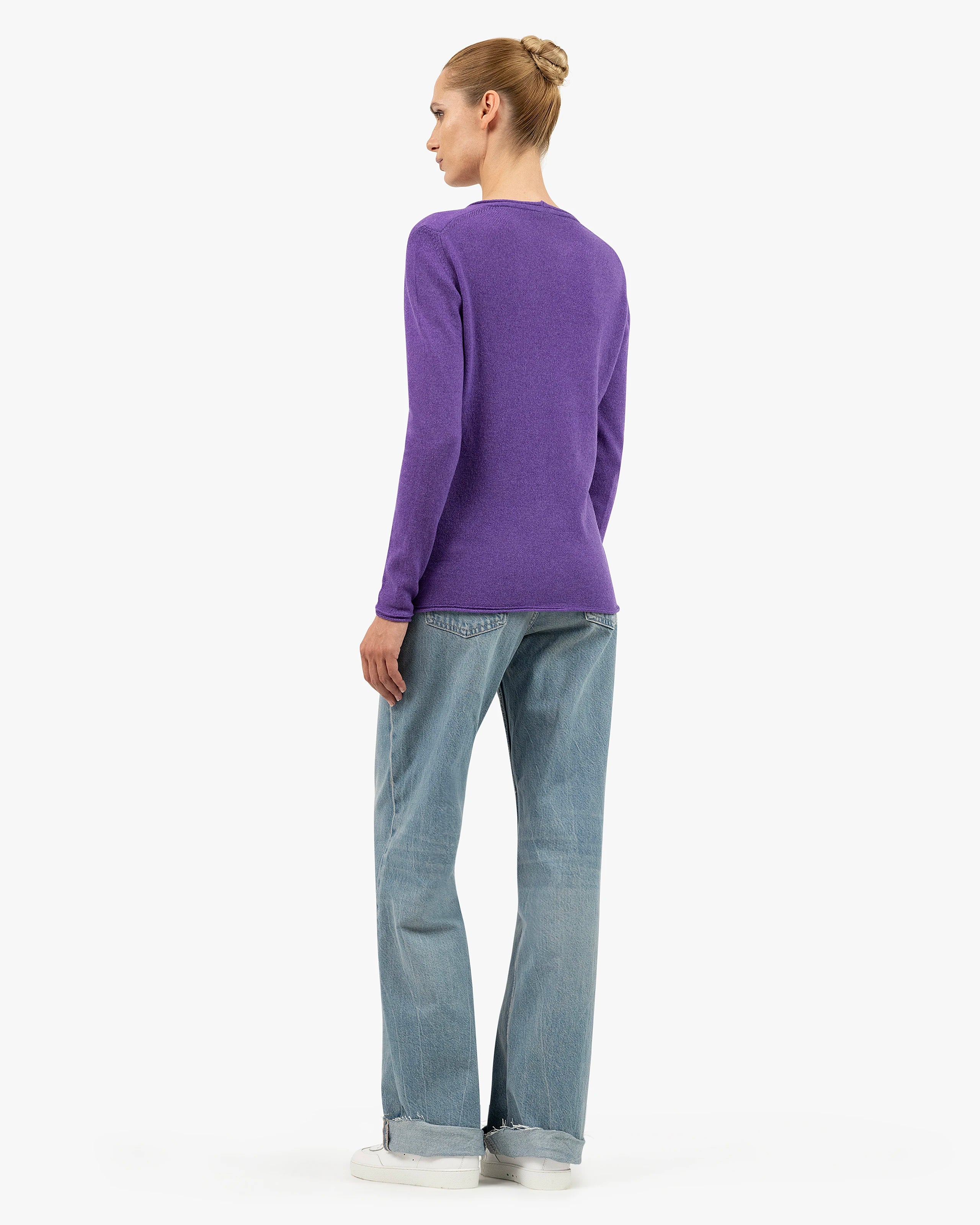 Lightness V-Neck Sweater - Purple Cashmere