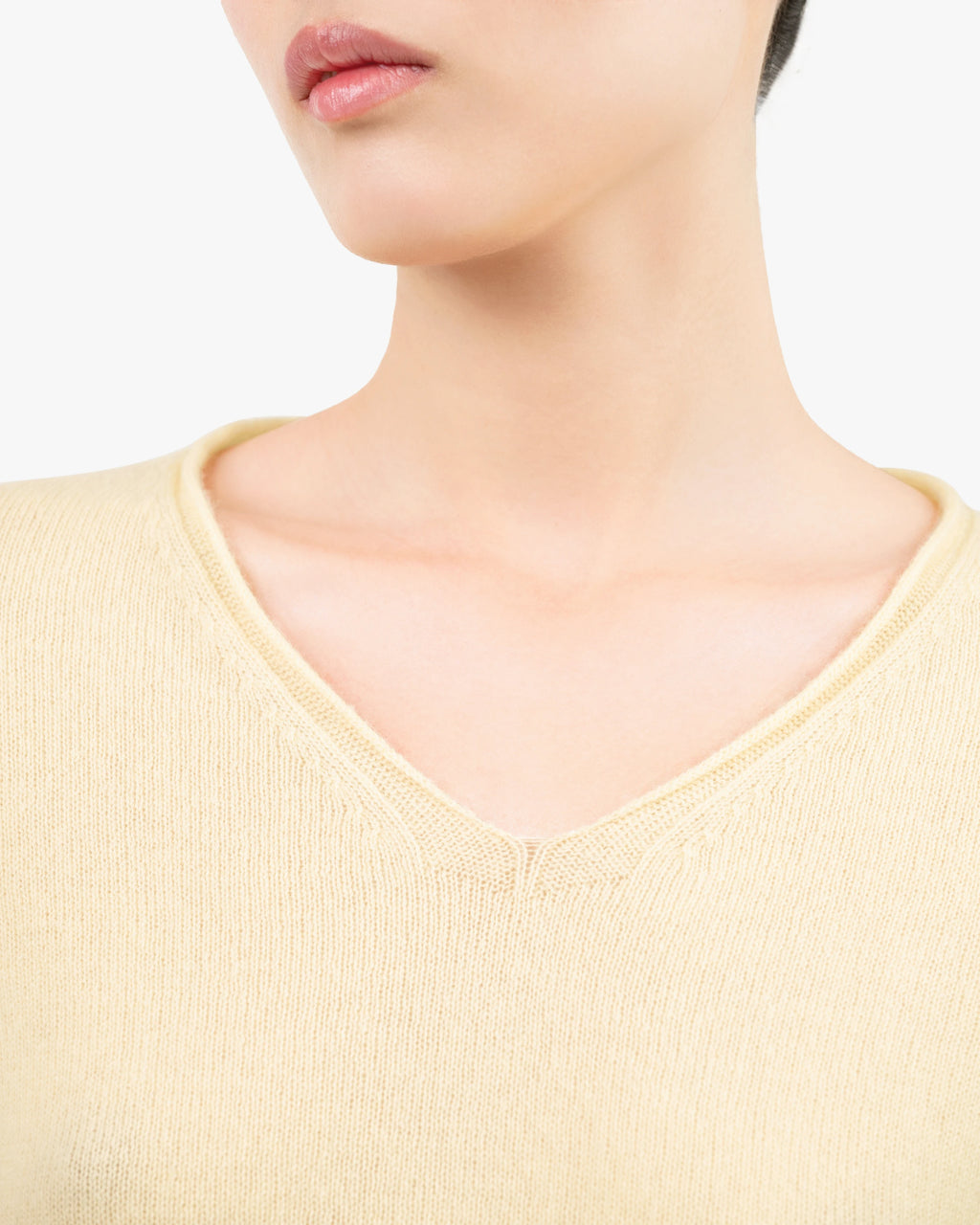 Lightness V-Neck Sweater - Yellow Cashmere