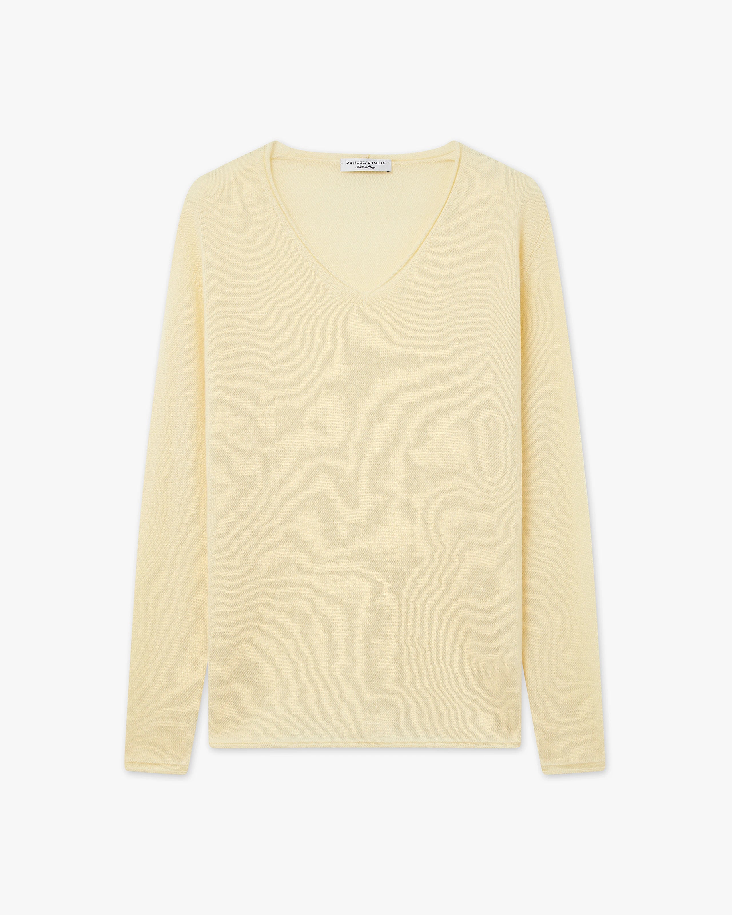 Lightness V-Neck Sweater - Yellow Cashmere