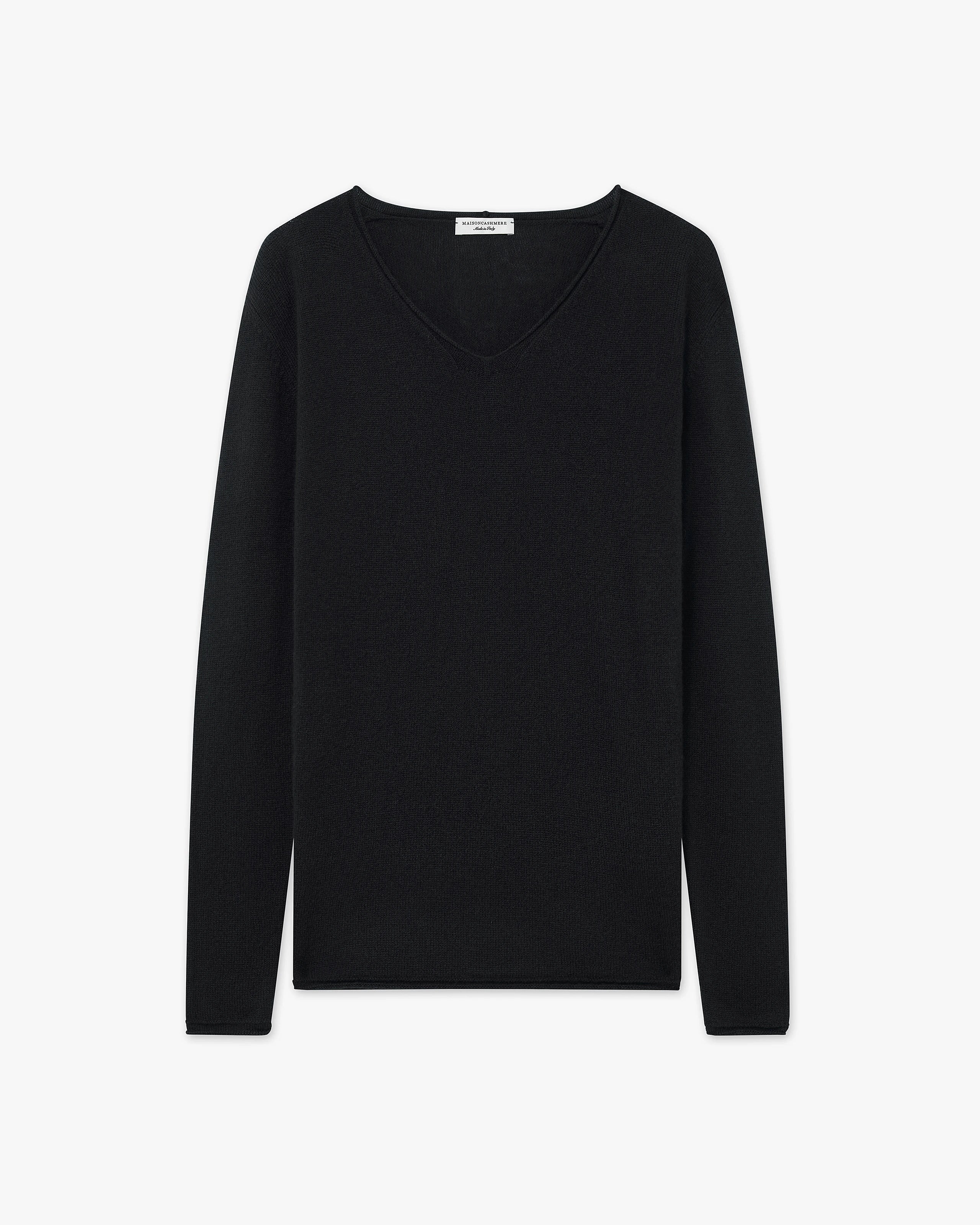 Lightness V-Neck Sweater - Black Cashmere
