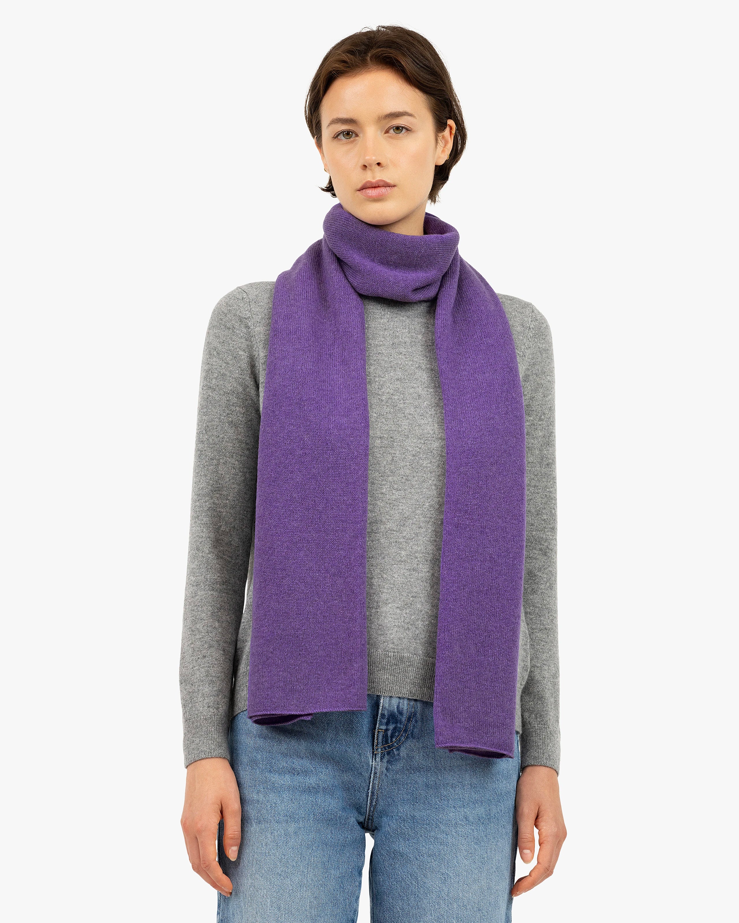 Essential Maxi Cashmere Scarf for Women - Purple