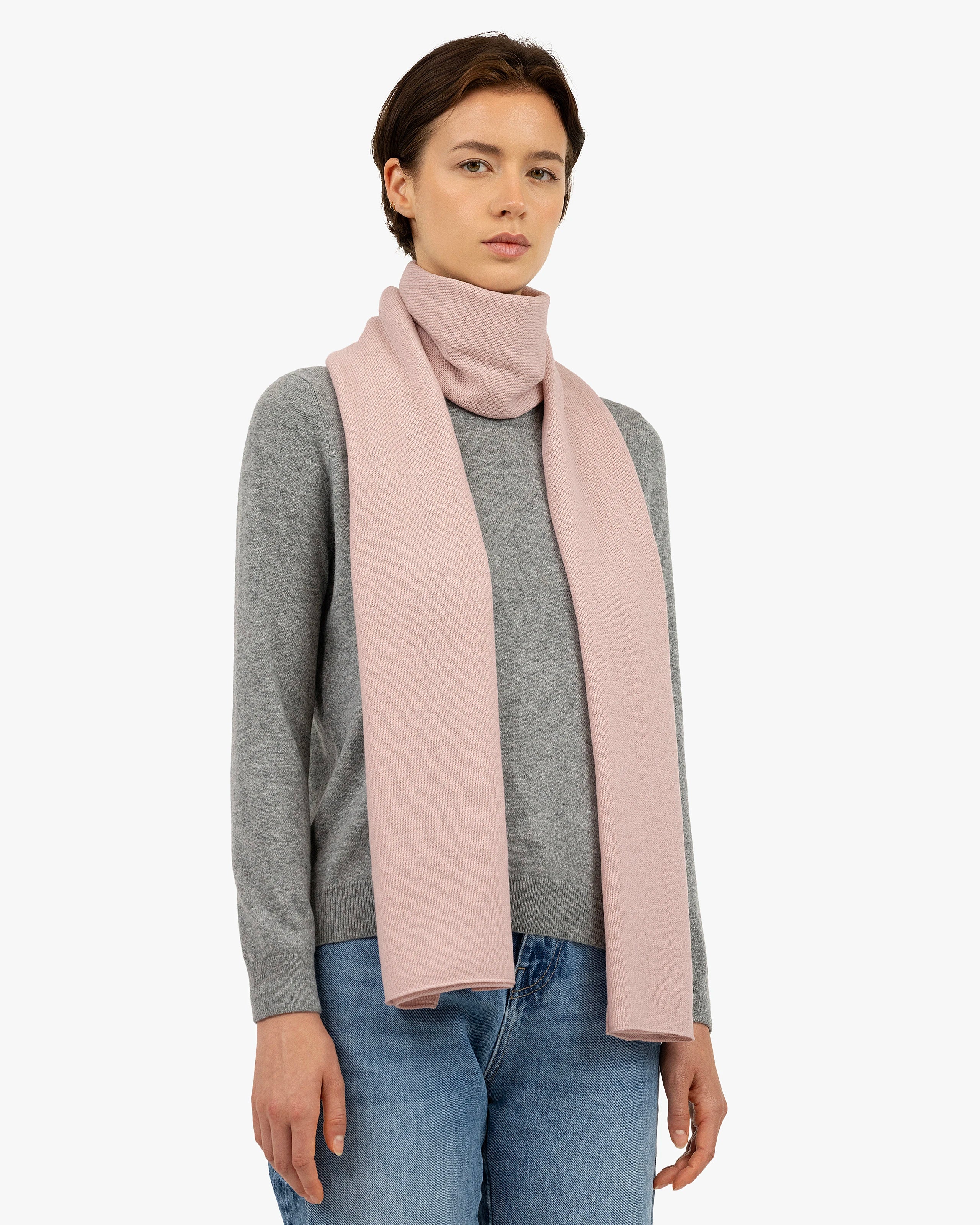 Women's Essential Maxi Scarf - Rose Cashmere