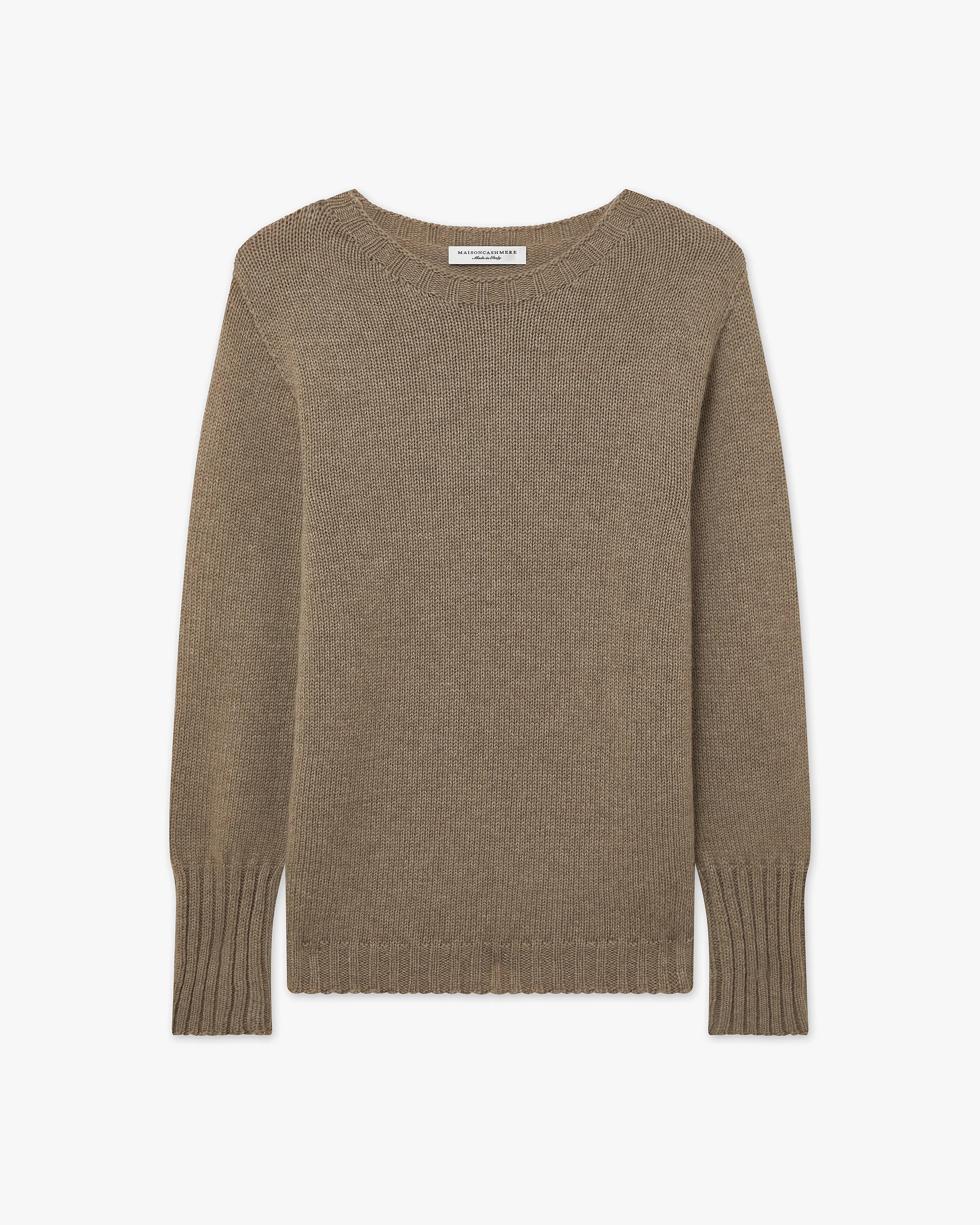 Women's Merano Crew Neck Sweater - Taupe Cashmere