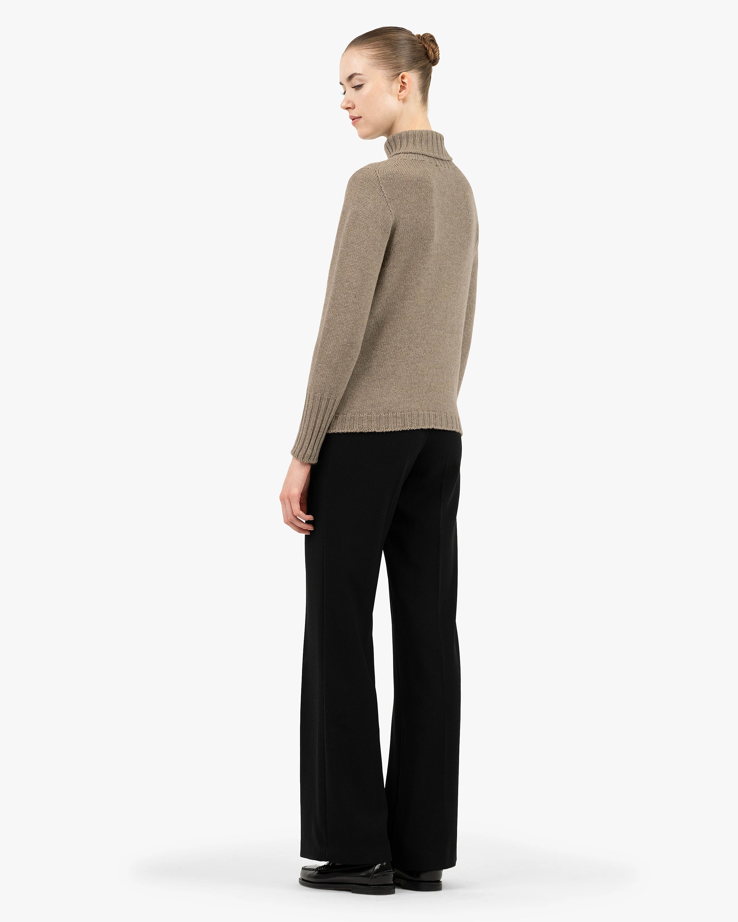 Women's Merano Turtleneck Sweater - Taupe Cashmere