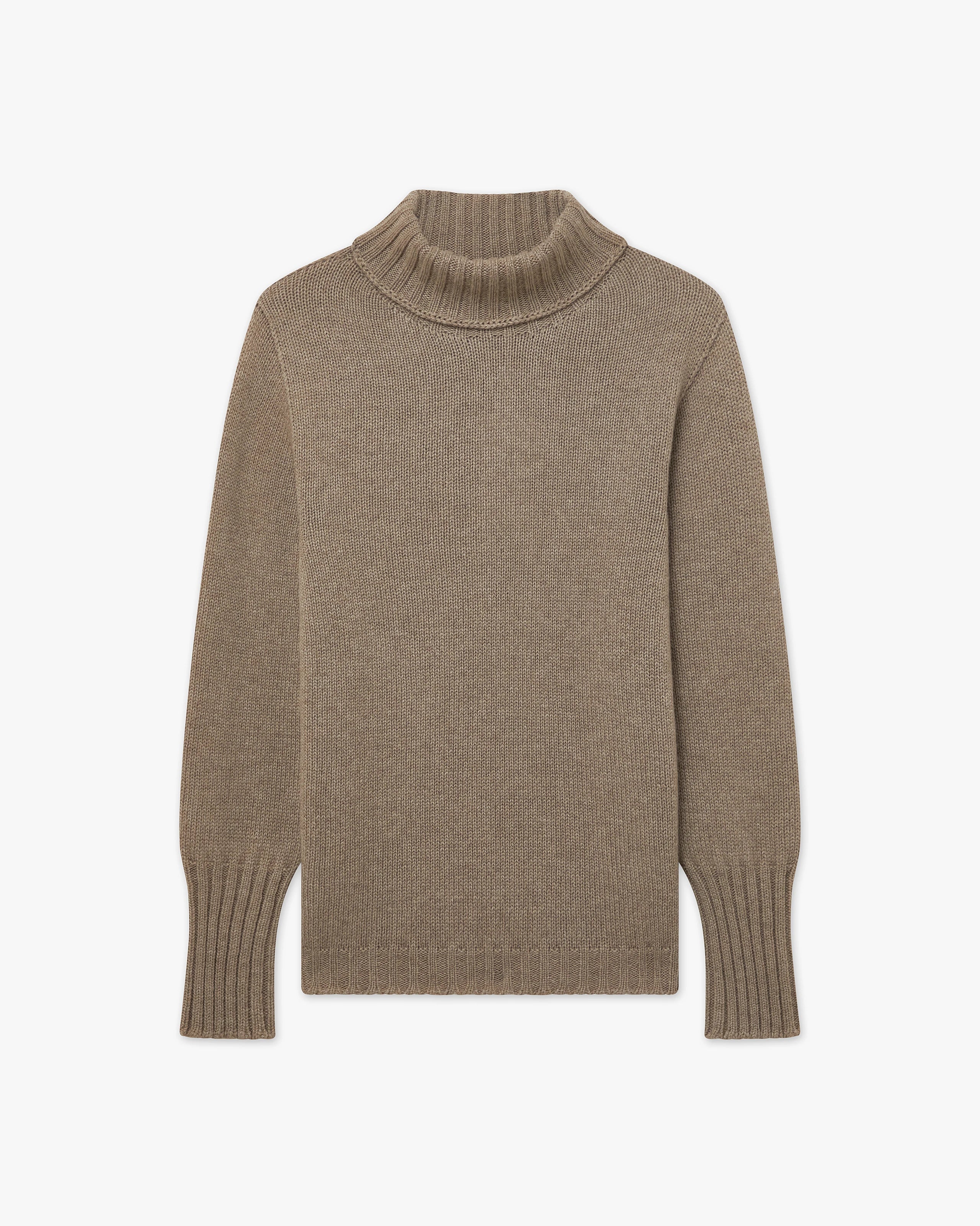 Women's Merano Turtleneck Sweater - Taupe Cashmere