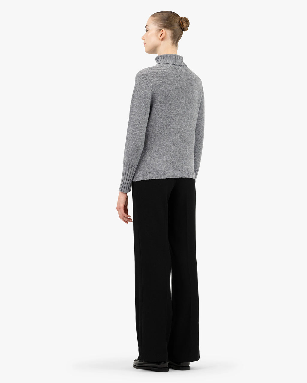 Women's Merano Turtleneck Sweater - Medium Grey Cashmere