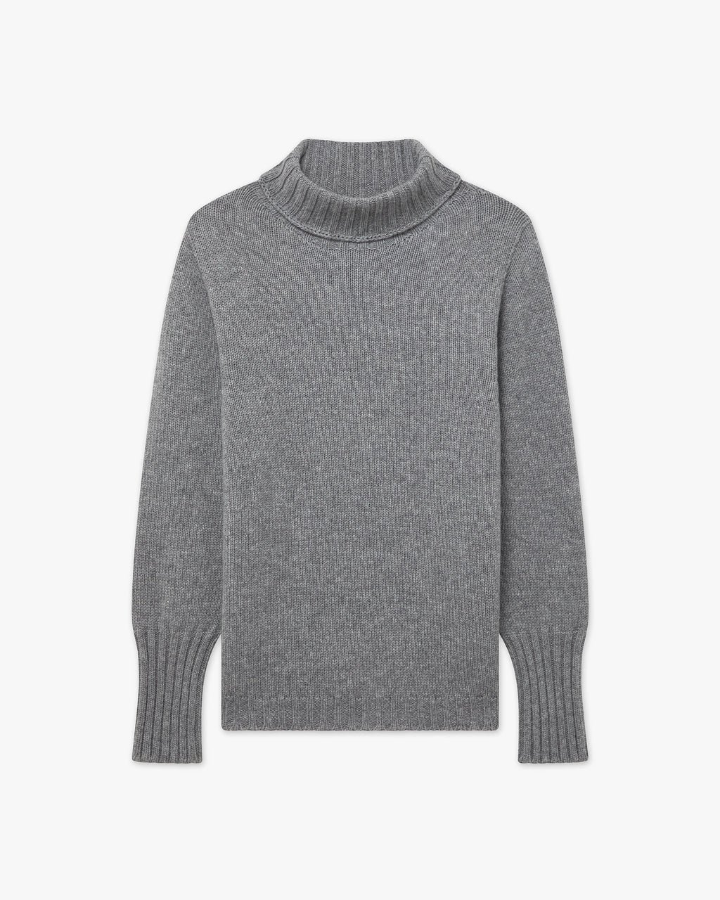 Women's Merano Turtleneck Sweater - Medium Grey Cashmere