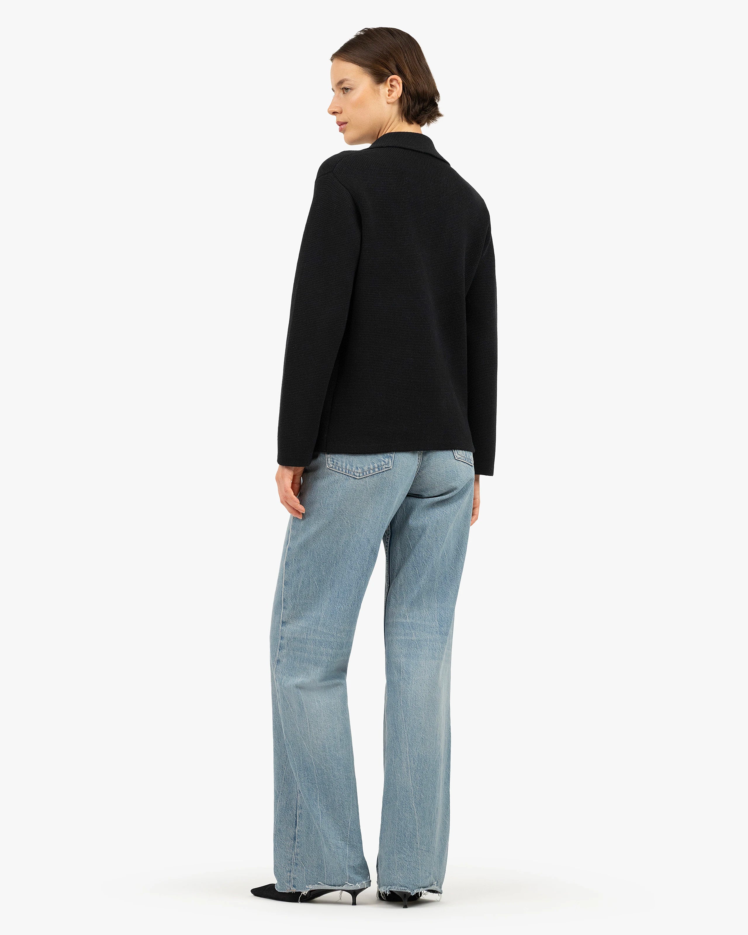 Women's Milford Blazer - Black Merino