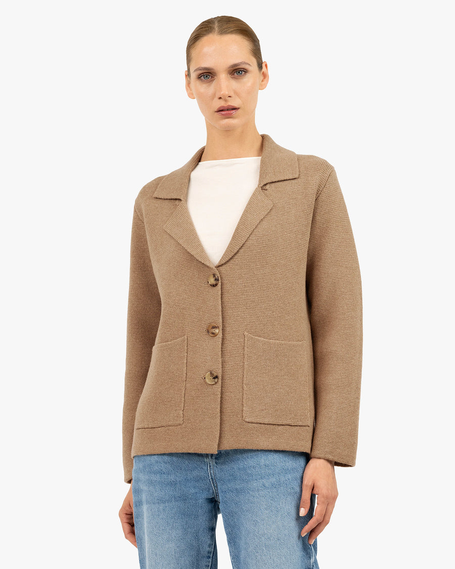 Women's Milford Blazer - Hazelnut Merino