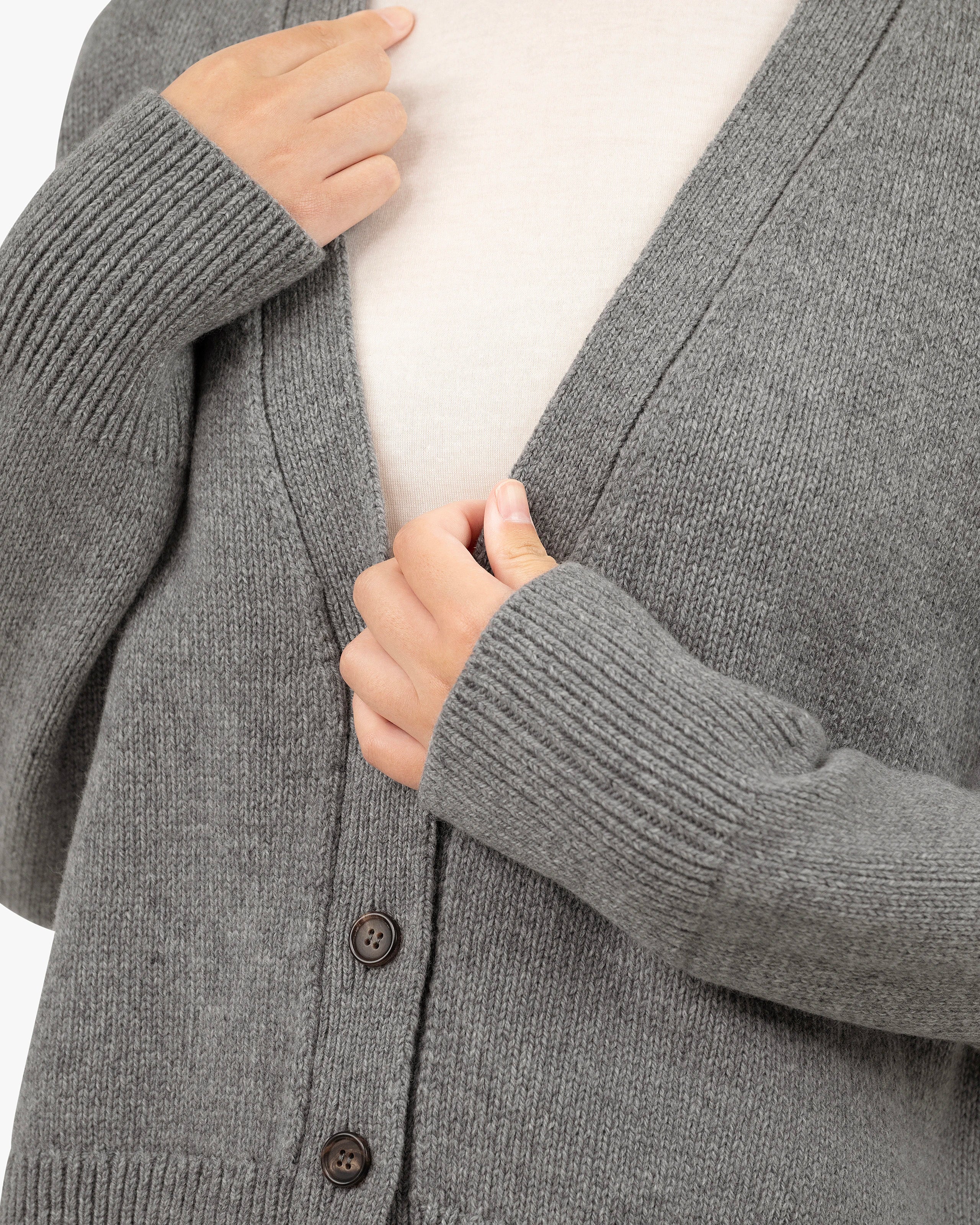 Women's Funes Cardigan - Grey Merino