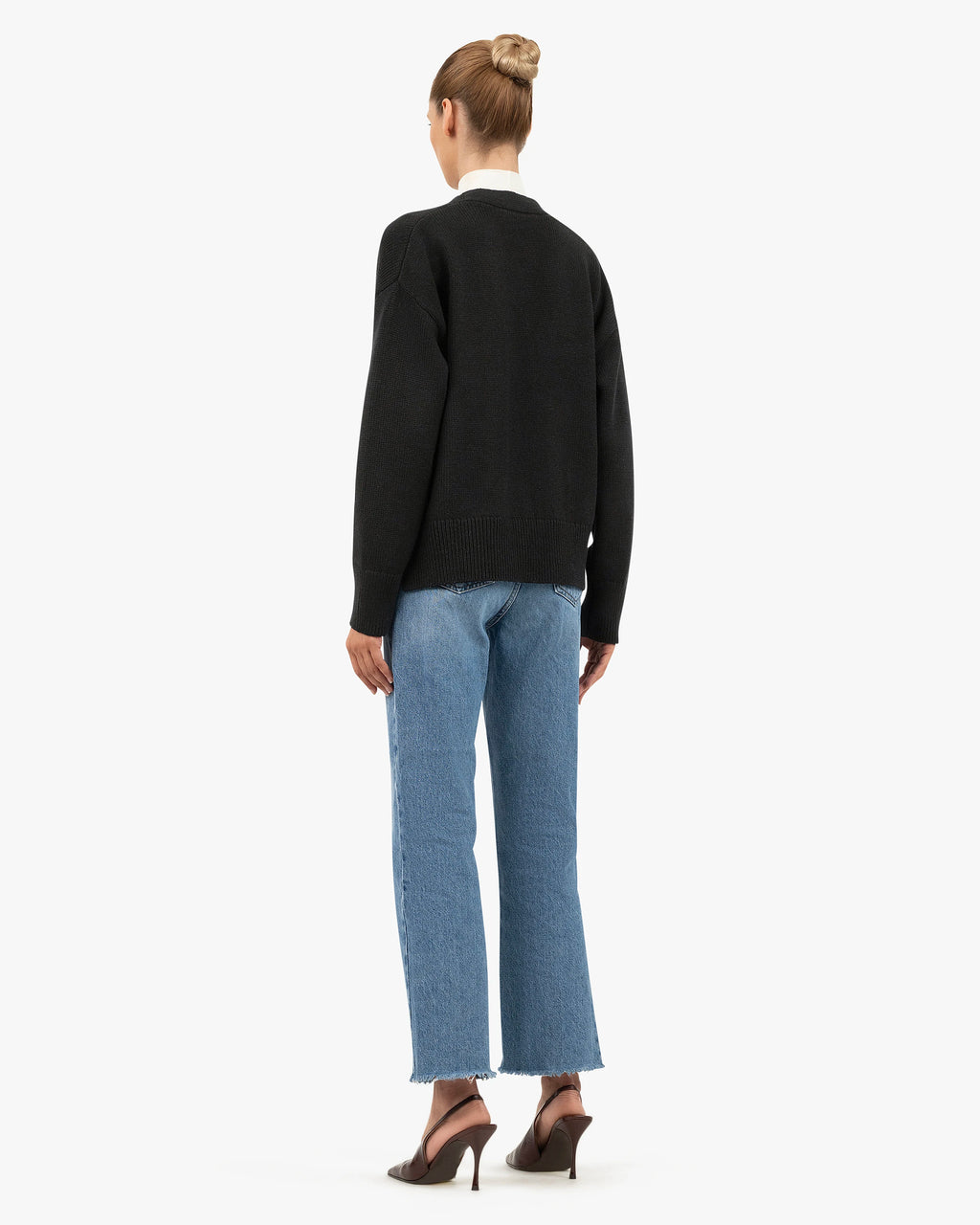 Women's Funes Cardigan - Black Merino