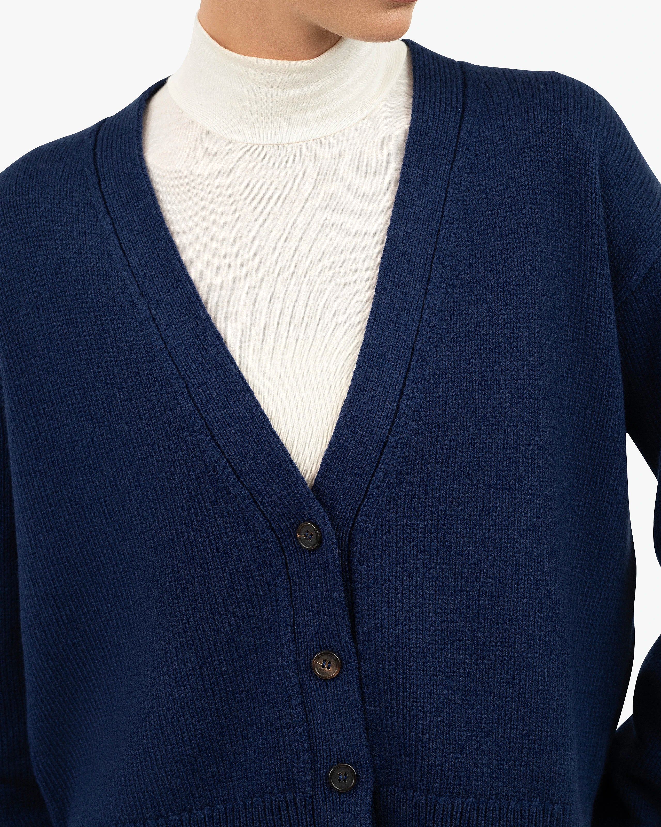 Women's Funes Cardigan - Blue Merino