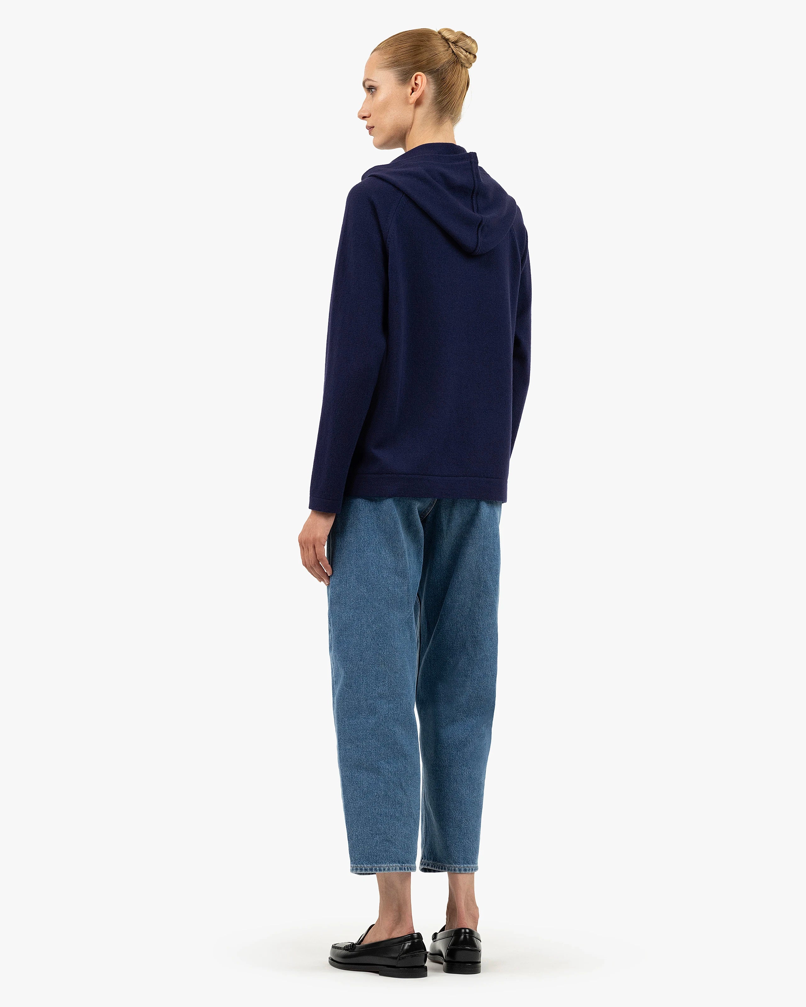 Women's Milford Hoodie - Blue Merino