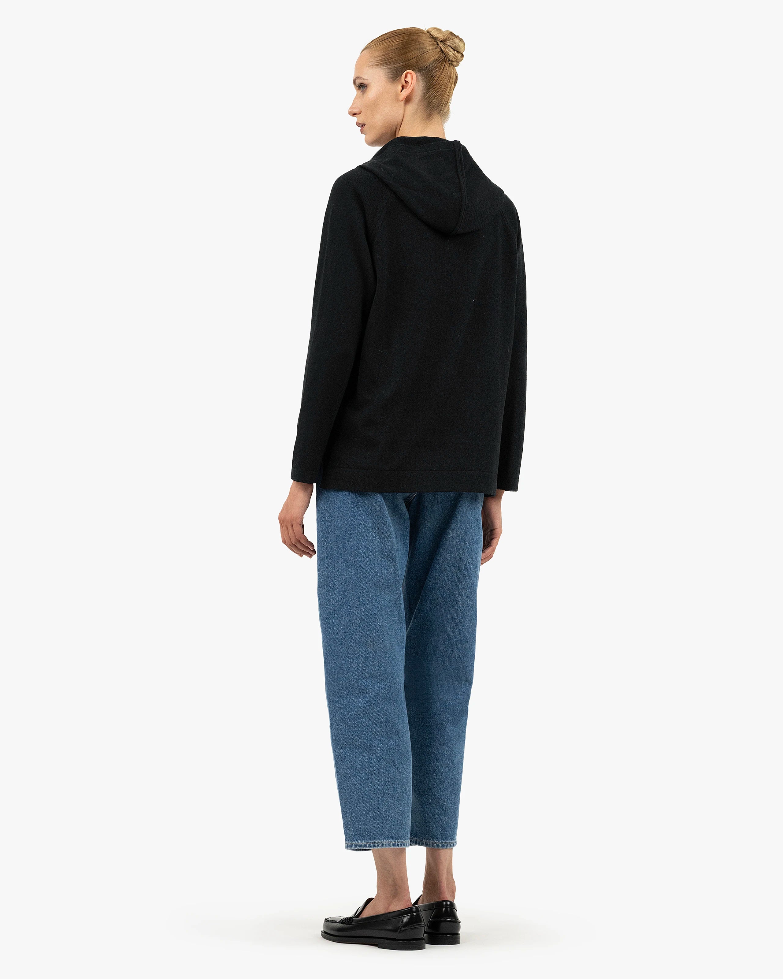 Women's Milford Hoodie - Black Merino