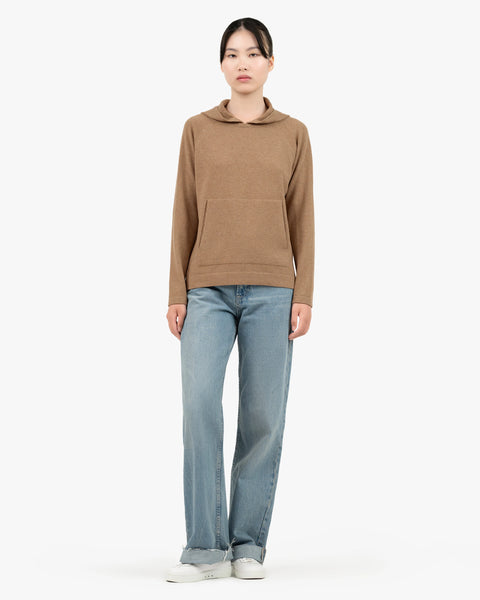 Women's Milford Hoodie - Hazelnut Merino