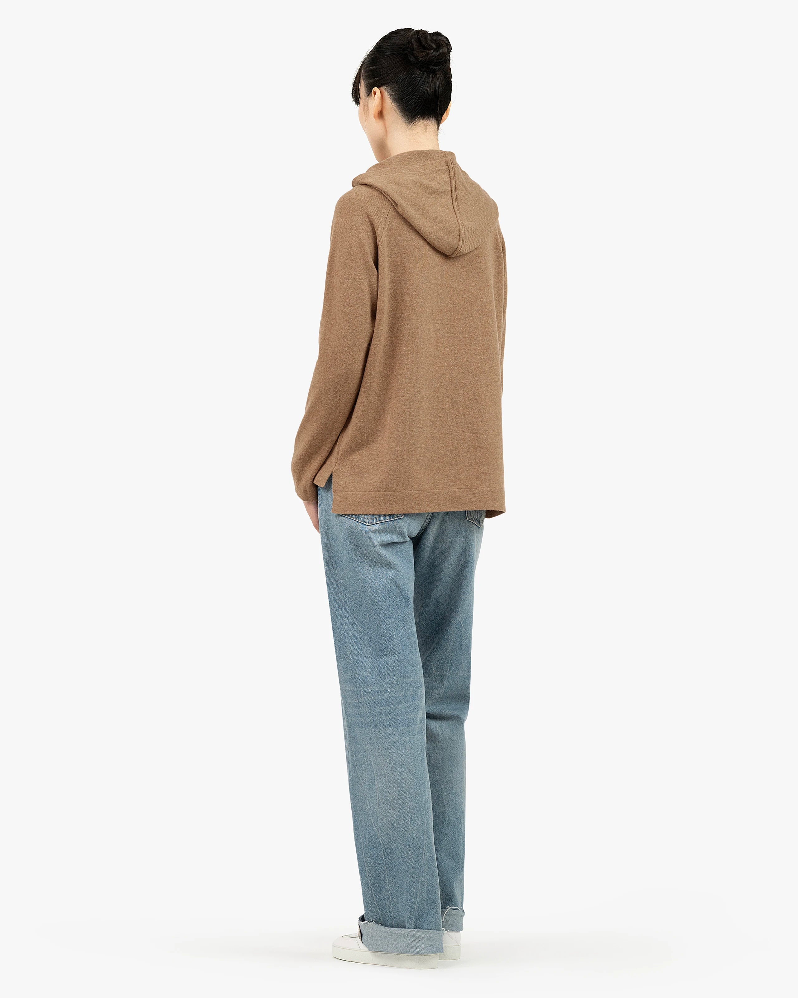 Women's Milford Hoodie - Hazelnut Merino