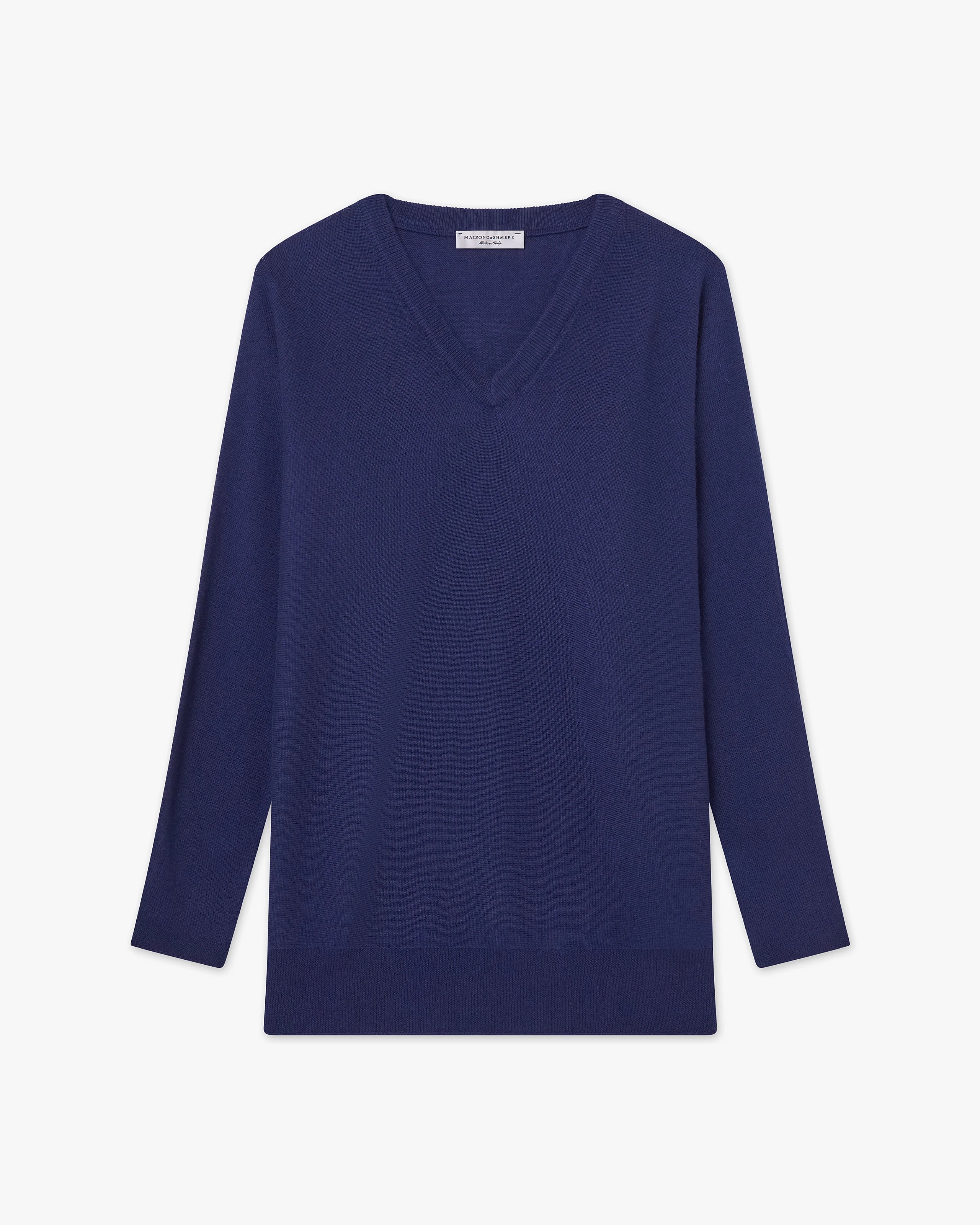 Women's Milford V-Neck Sweater - Blue Merino