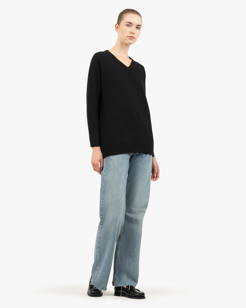 極美品✨22年 EVERYDAY I LIKE. Basic Ｖニット F 黒 Women's Milford Merino V-Neck Sweater - Black | MaisonCashmere