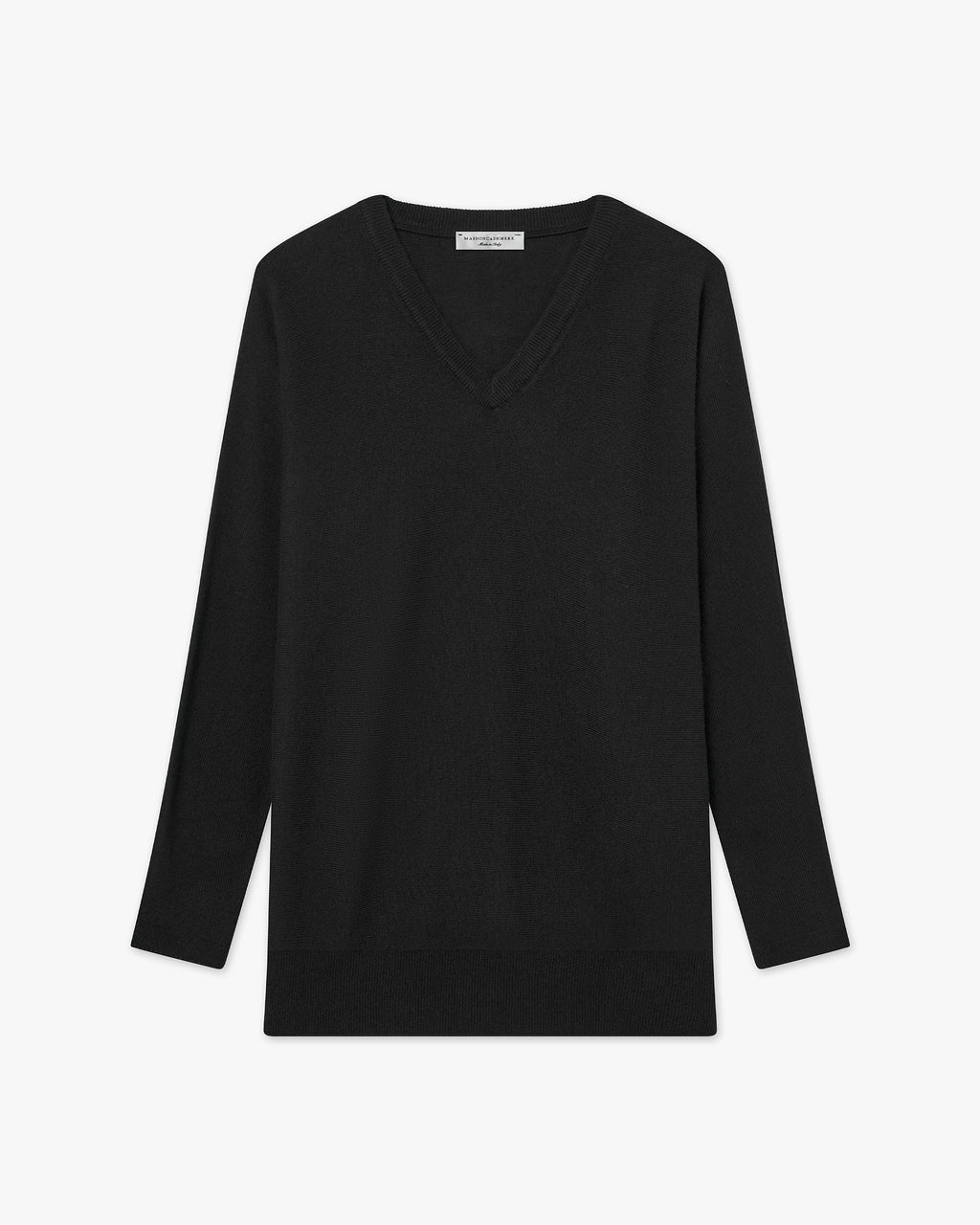 Women's Milford V-Neck Sweater - Black Merino