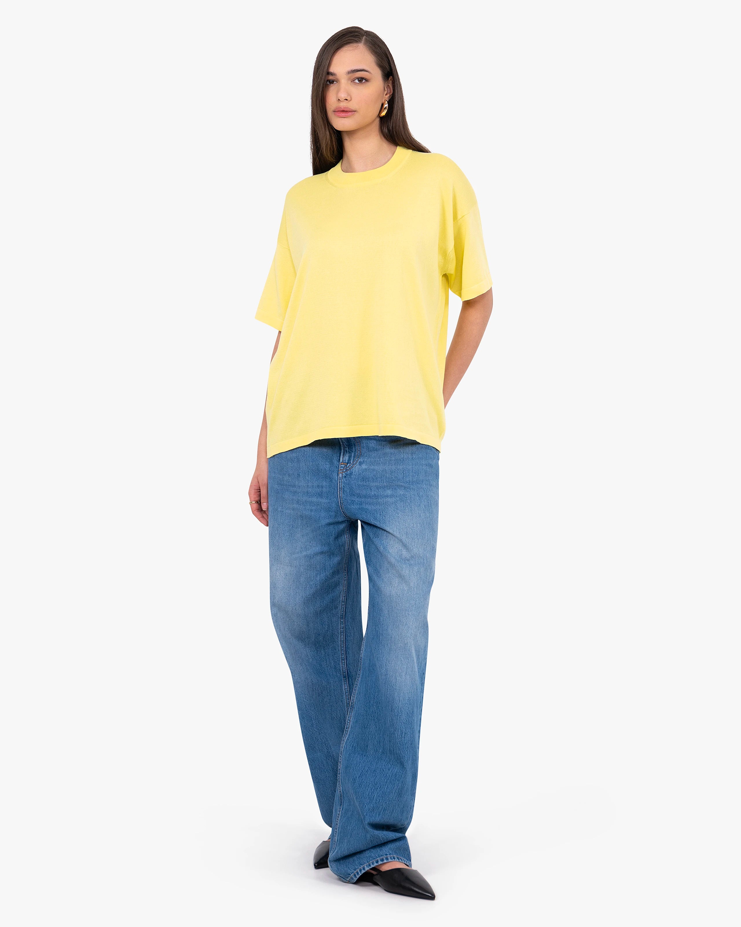 Women's Oasi Maxi Tee - Yellow Cotone