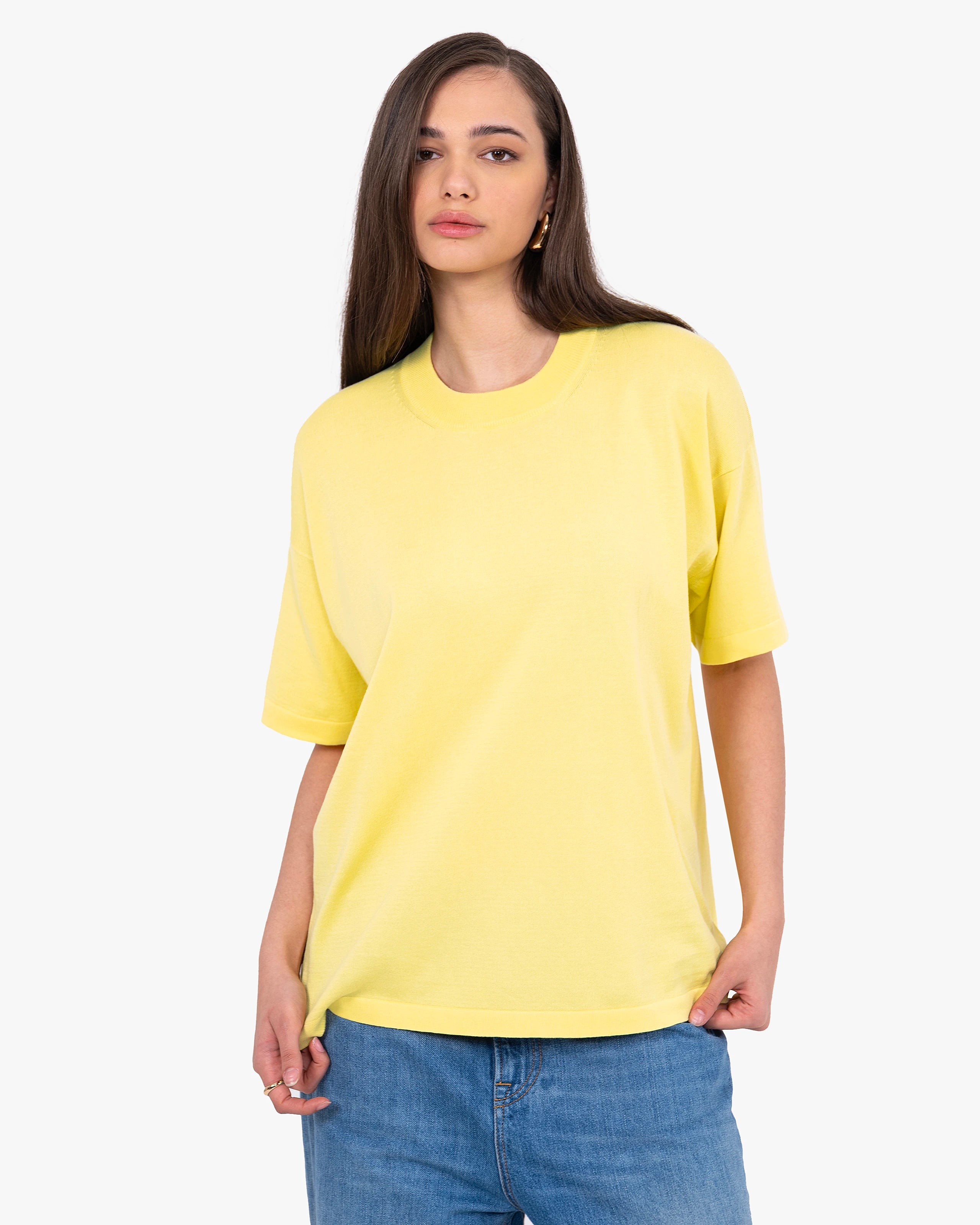 Women's Oasi Maxi Tee - Yellow Cotone