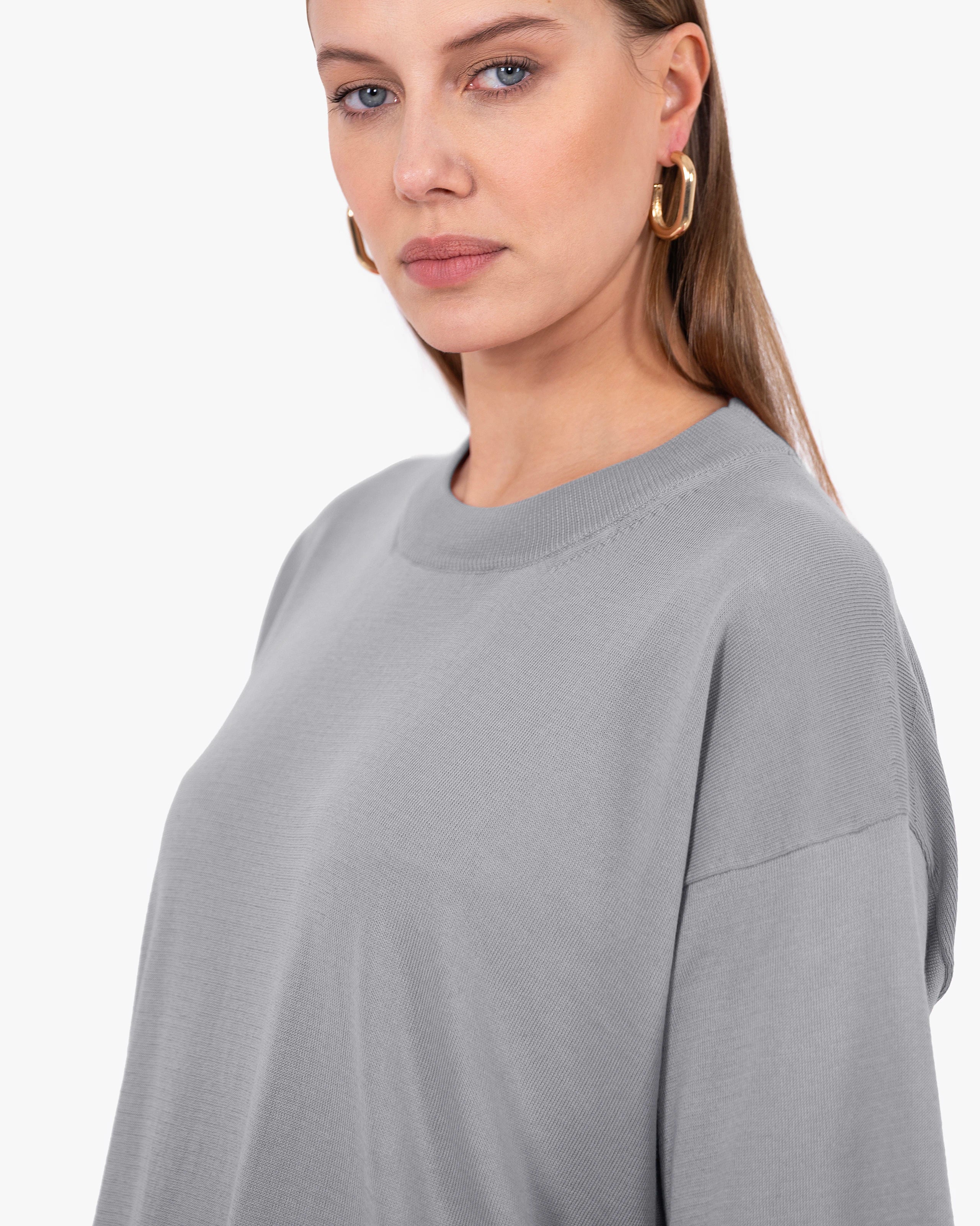 Women's Oasi Maxi Tee - Grey Cotone