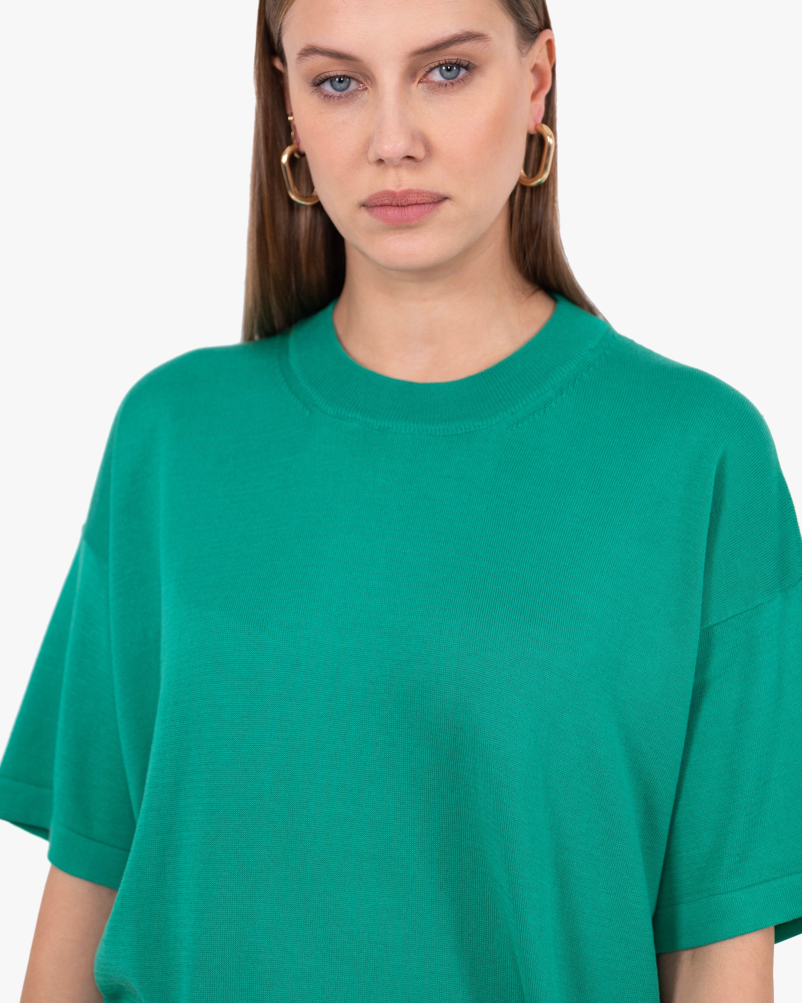 Women's Oasi Maxi Tee - Green Cotone