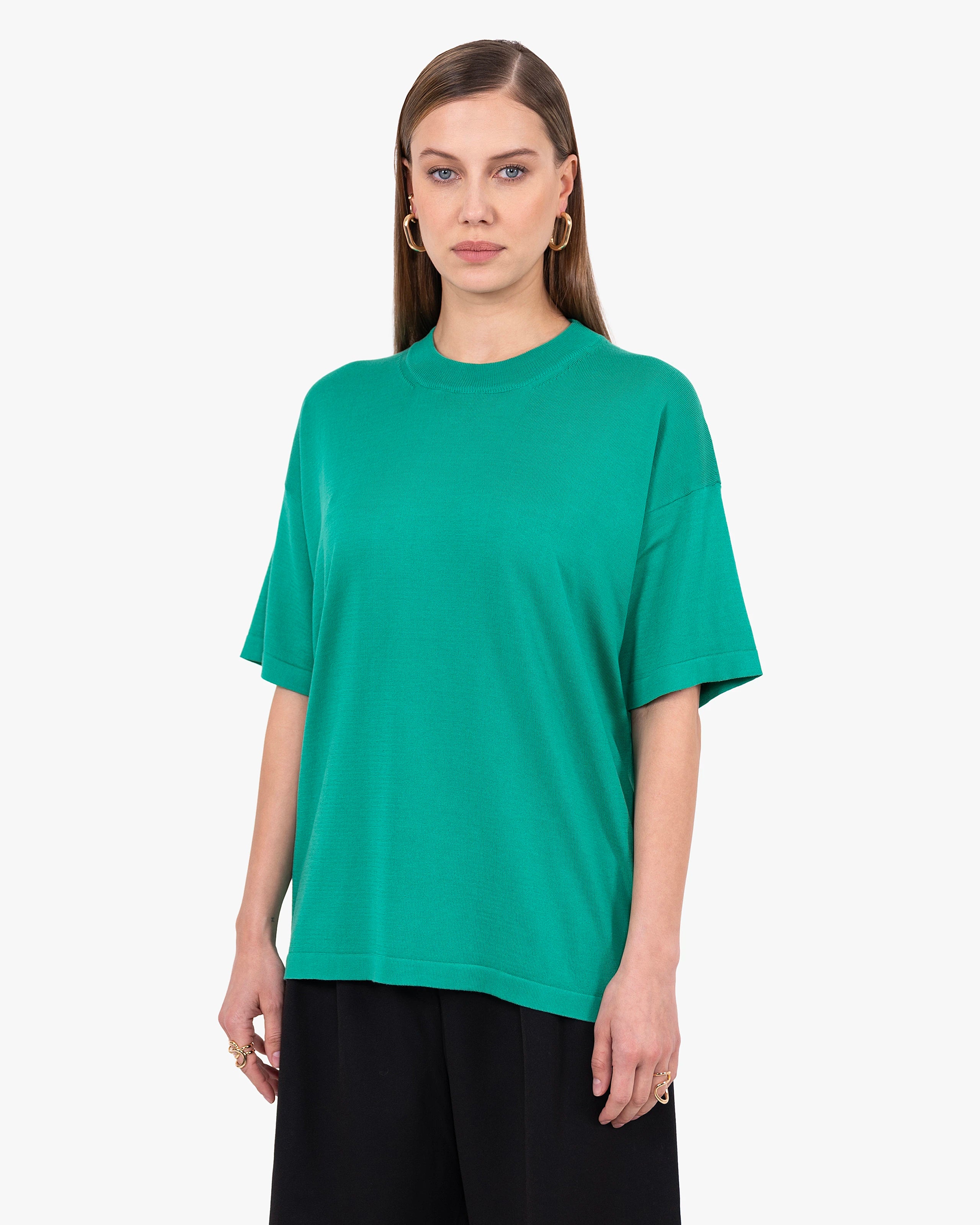 Women's Oasi Maxi Tee - Green Cotone