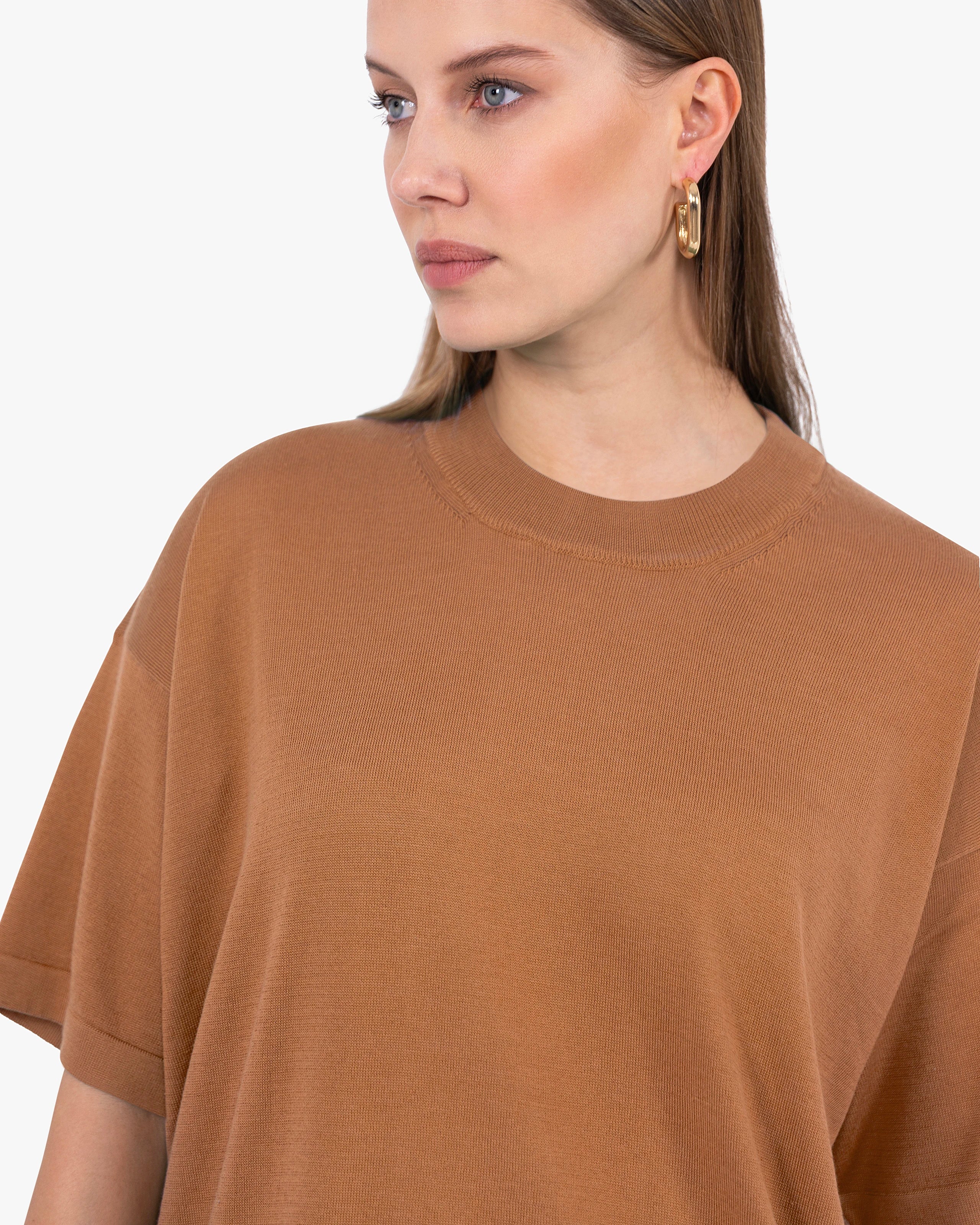 Women's Oasi Maxi Tee - Hazelnut Cotone