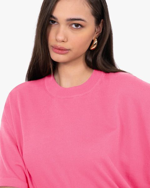 Women's Oasi Maxi Tee - Fuchsia Cotone