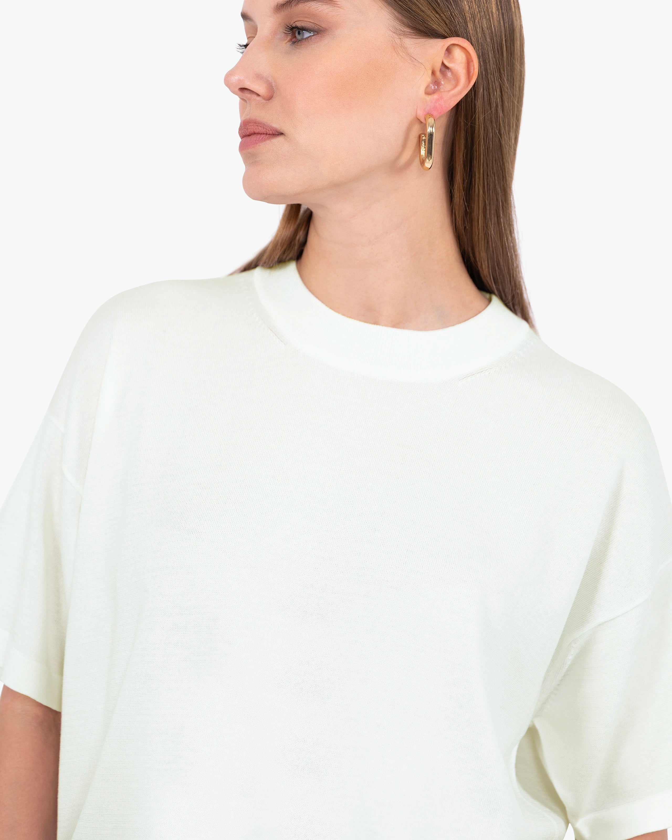 Women's Oasi Maxi Tee - White Cotone