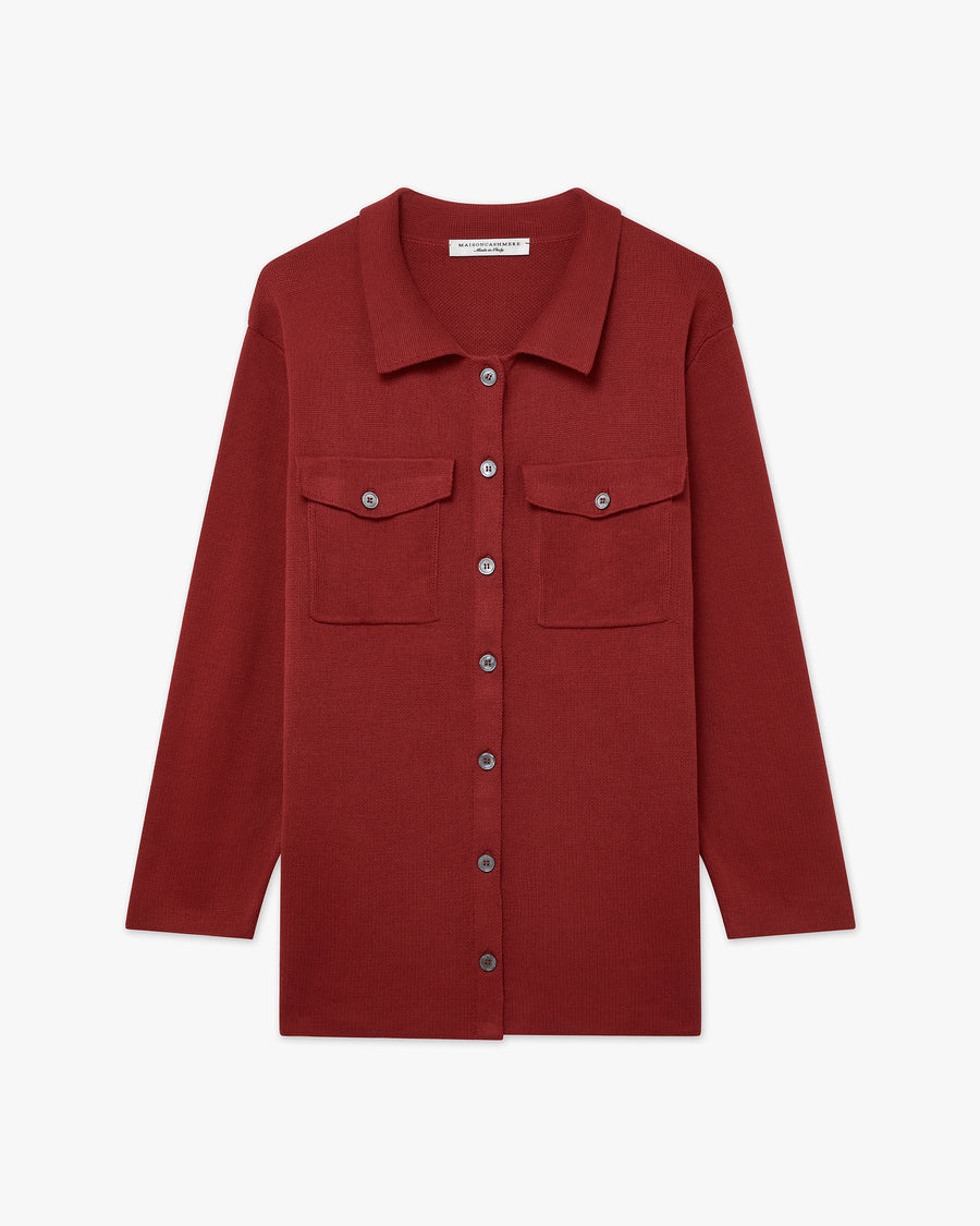 Oasi Shirt Sweater - Red Cotone
