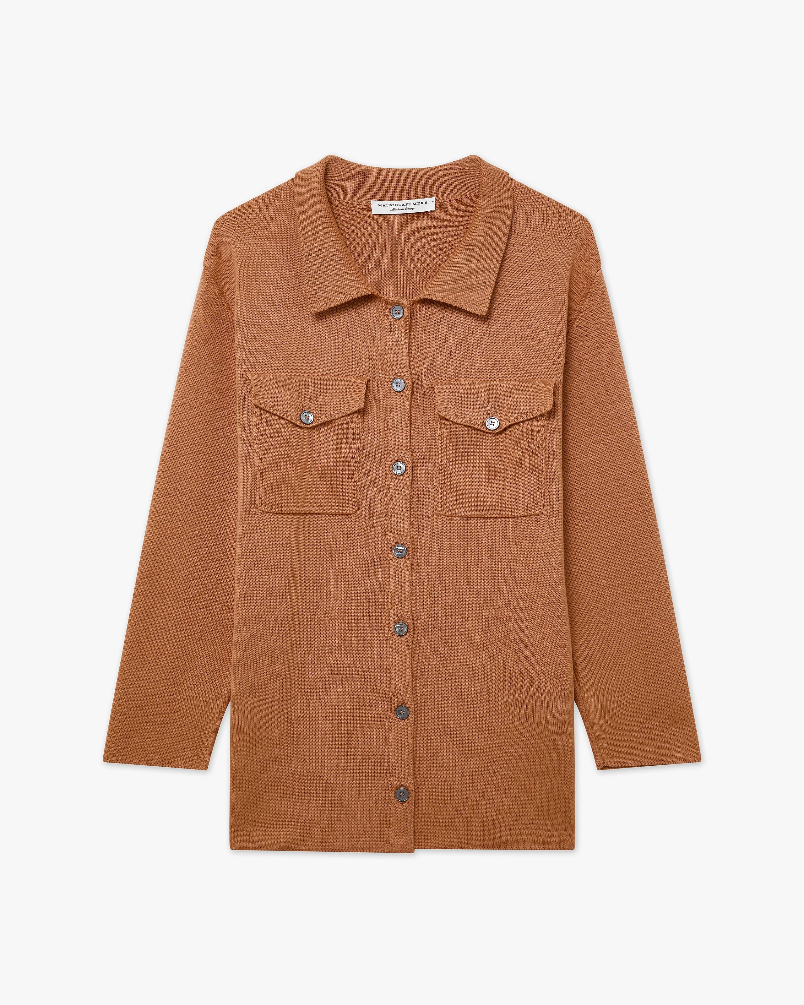 Oasi Shirt Sweater - Hazelnut Cotone