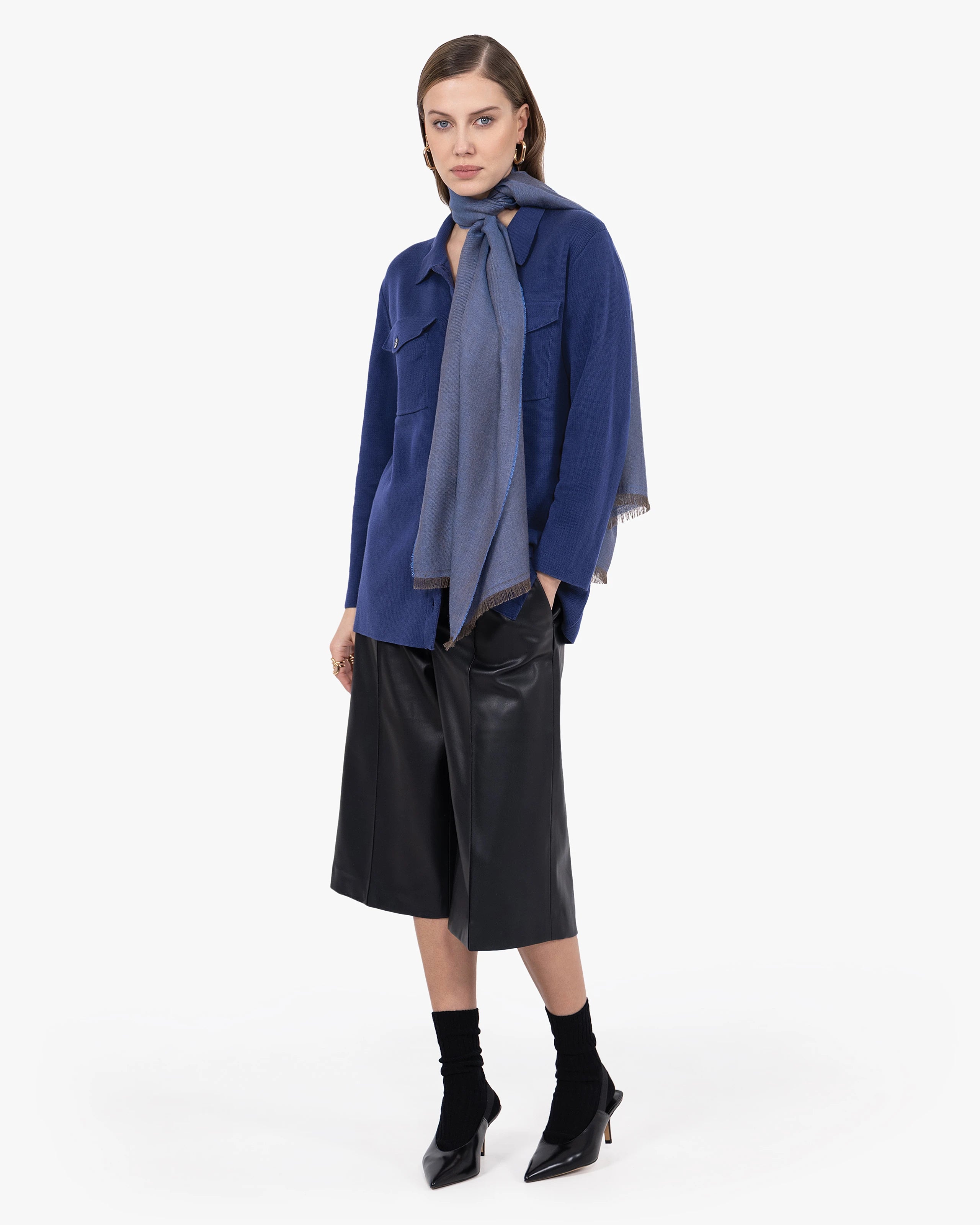 Oasi Shirt Sweater - Blue Cotone
