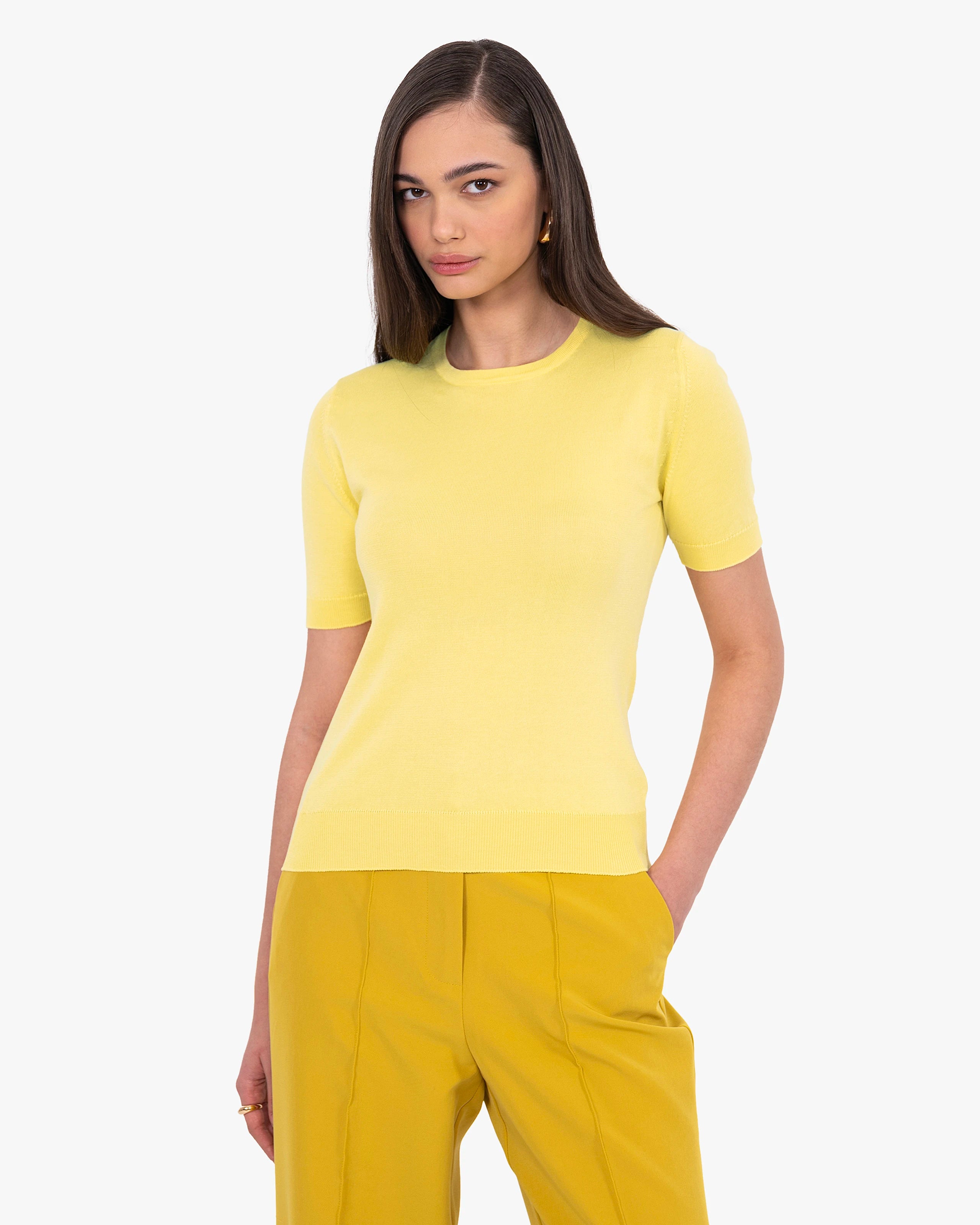 Women's Oasi Tee - Yellow Cotone